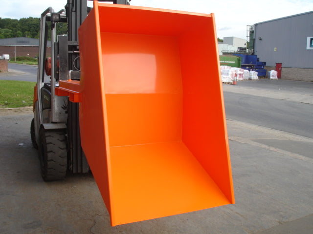 Low Height Forklift Tipping Skip | Durable Steel Waste Container | Perfect for Construction Sites & Warehouse Waste Management