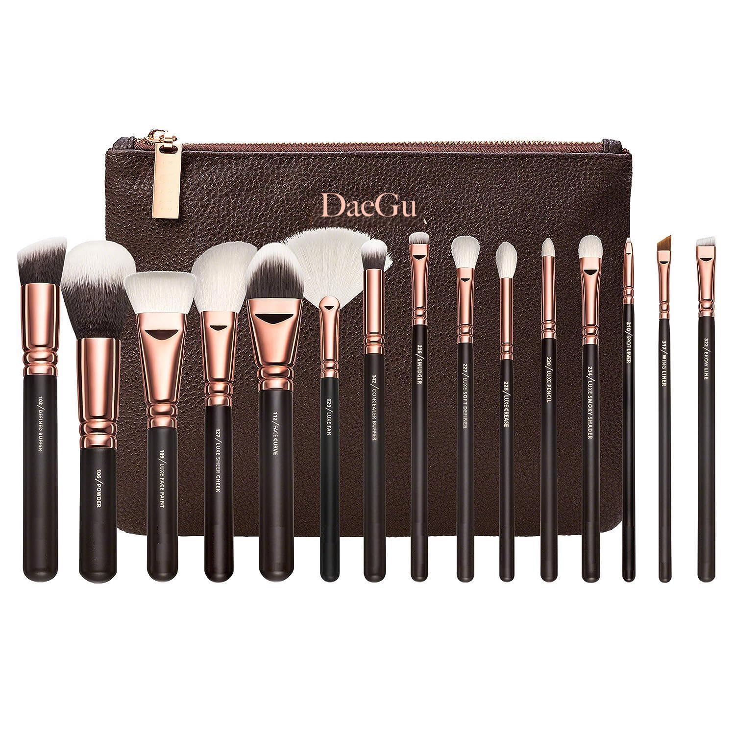Premium Rose Gold Makeup Brush Set - Soft Synthetic Bristles for Flawless Foundation, Blush & Eyeshadow Application | Perfect for Professional Makeup Artists & Home Beauty Routines