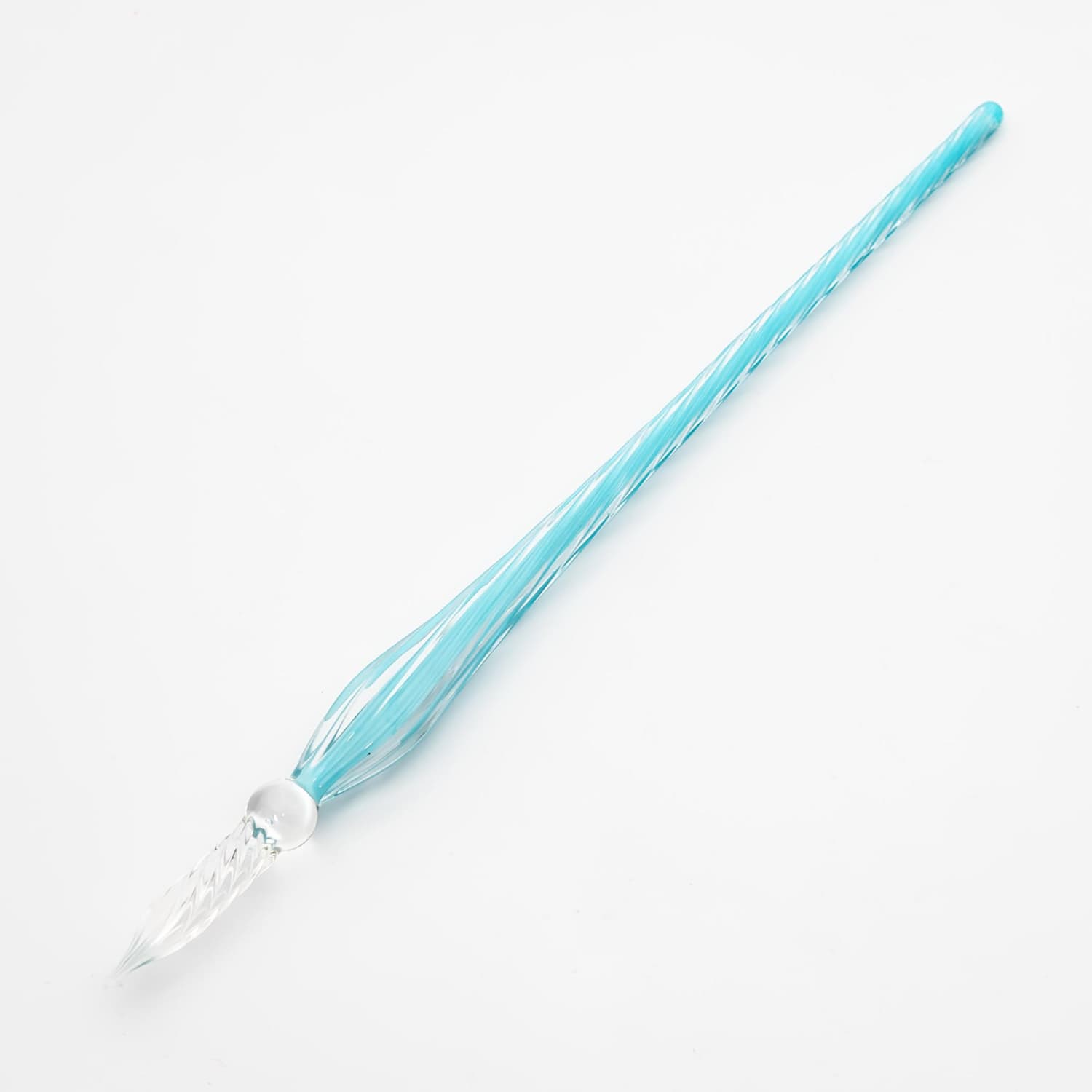 J. Herbin Twisted Glass Dip Pen - Bleu Azur Color | Elegant Calligraphy & Handwriting Tool for Artists, Writers & Lettering Enthusiasts | Perfect for Wedding Invitations, Journaling & Creative Projects