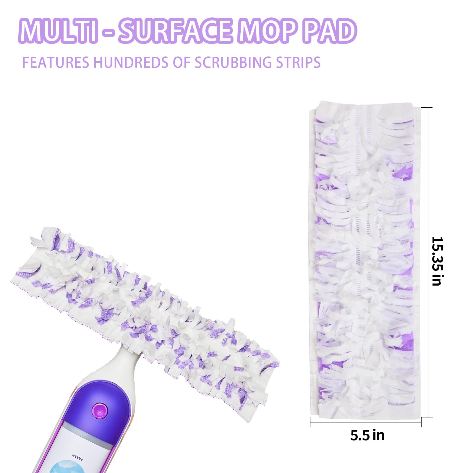 15-Pack Disposable Power Mop Refills for Swiffer PowerMop - Multi-Surface & Wood Floor Cleaning Pads Replacement - Ideal for Quick Home Cleaning & Hardwood Floor Maintenance