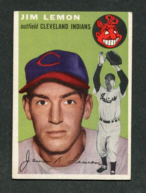 1954 Topps #103 Jim Lemon Cleveland Indians Rookie Baseball Card - Vintage Collectible Sports Memorabilia for Display & Investment