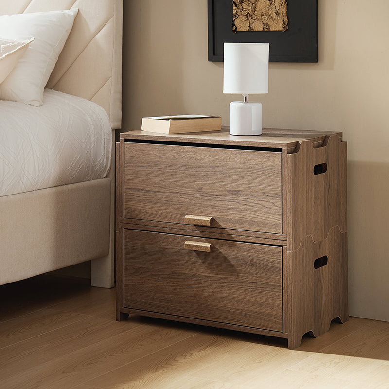 Modular Stackable Storage Drawers Nightstand with Flexible Organization - Hagen Space-Saving Bedside Organizer for Bedroom, Office & Dorm Room