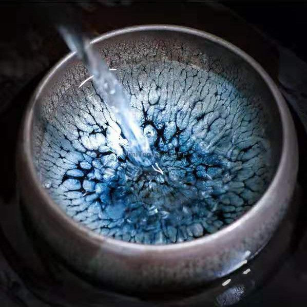 Authentic Handmade Jian Zhan Gongfu Tea Cup - Traditional Chinese Ceramic Teacup for Oolong & Pu-erh Tea - Perfect for Tea Ceremony, Meditation & Gift Giving