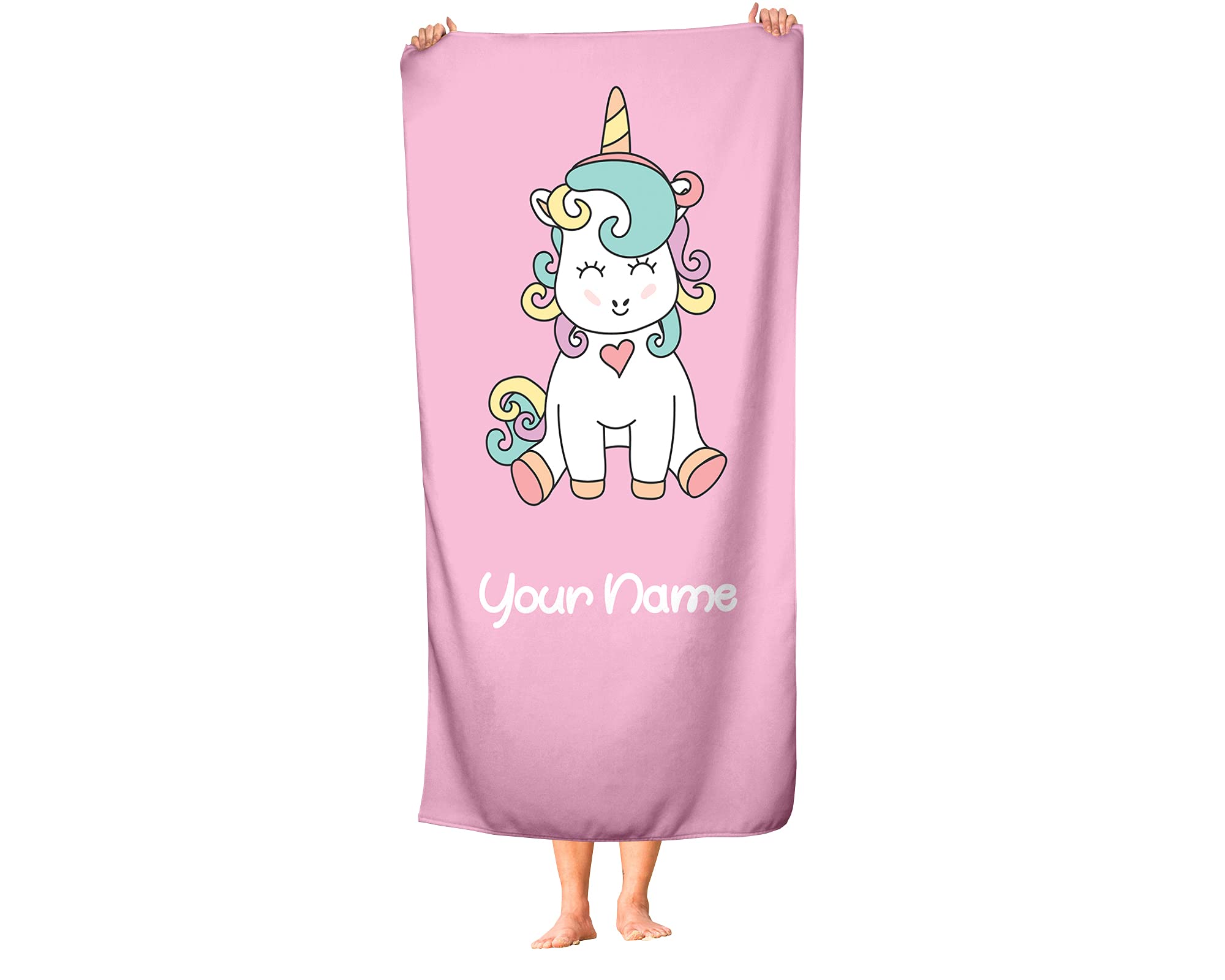 Personalized Unicorn Hooded Towel for Kids & Adults - Custom Travel, Beach, Pool and Bath Towel 30