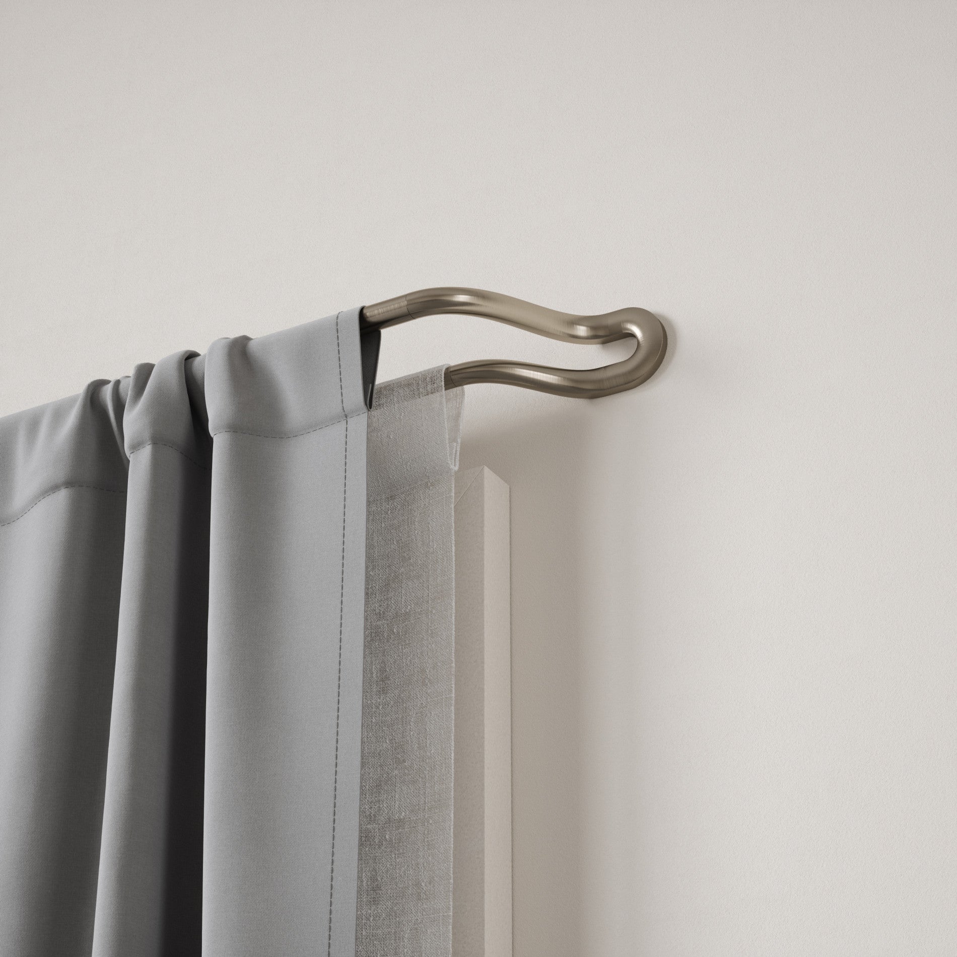 Blackout Double Curtain Rod Set - Heavy Duty No Light Leakage for Complete Darkness - Perfect for Bedrooms, Home Theater & Shift Workers (Midnight Black)