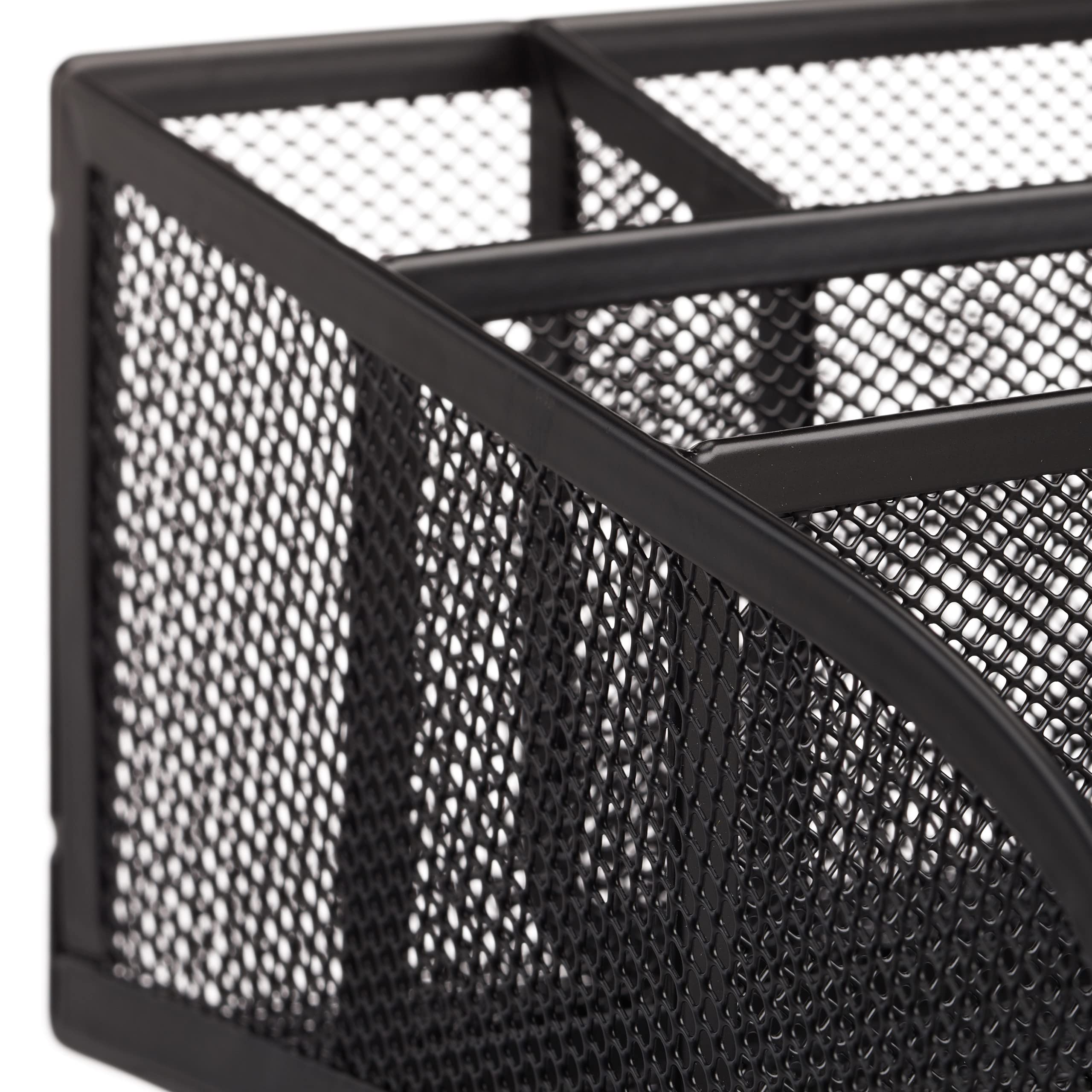 Relaxdays Metal Black Desk Organizer, 18 x 25.5 x 10.5 cm - Perfect for Office, Home & School Workspace Organization