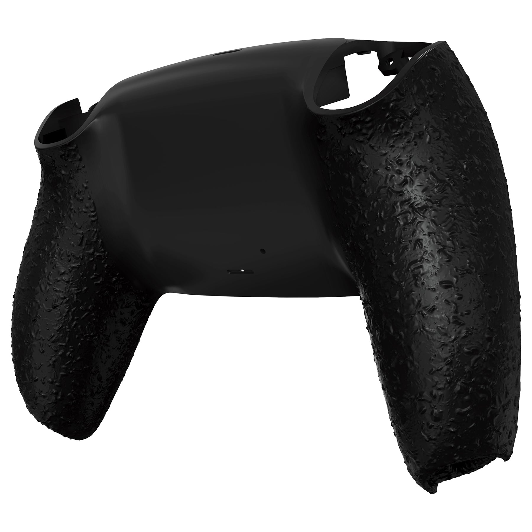 eXtremeRate Textured Black Custom Back Housing & Bottom Shell for PS5 Controller - Replacement Cover for Enhanced Grip & Comfort | Perfect for Gaming, Streaming & Competitive Play