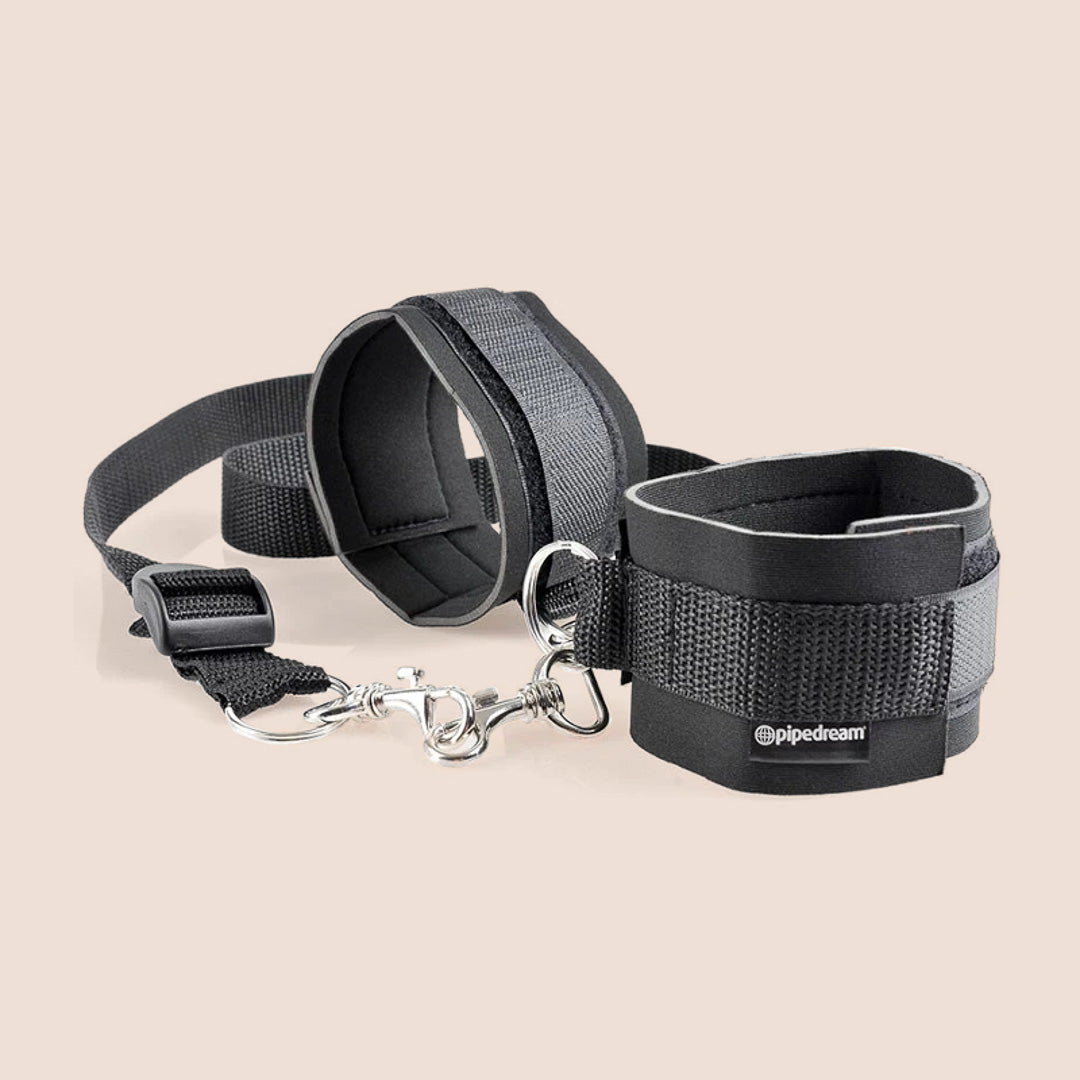Adjustable Fetish Fantasy Cuff & Tether Set - 4 Piece Bondage Restraint Kit for Couples & BDSM Play