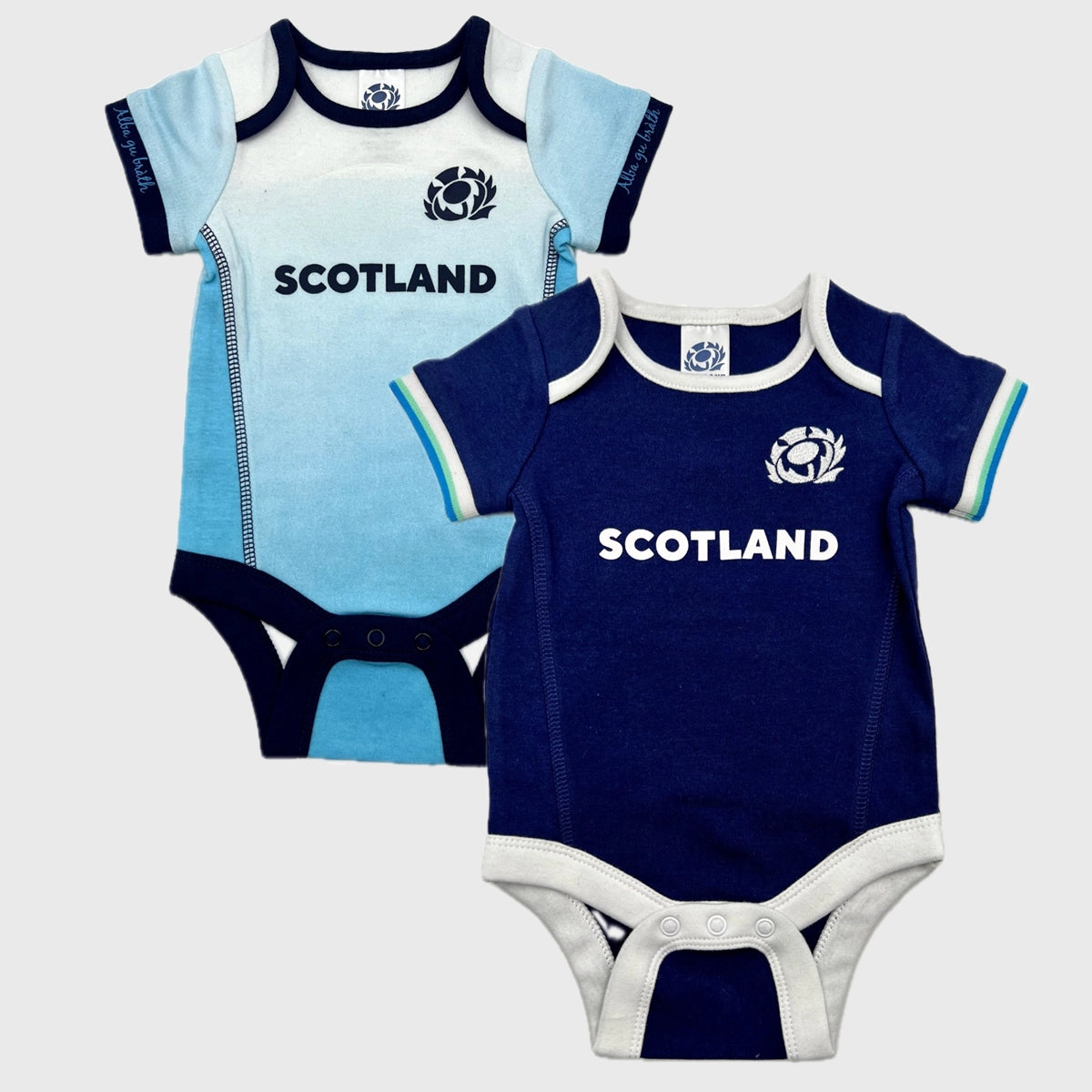 Brecrest Scotland Rugby Baby Bodysuit 2 Pack - Soft Cotton Infant Onesies for Boys & Girls - Perfect for Game Day, Family Photos & Nursery Outfits