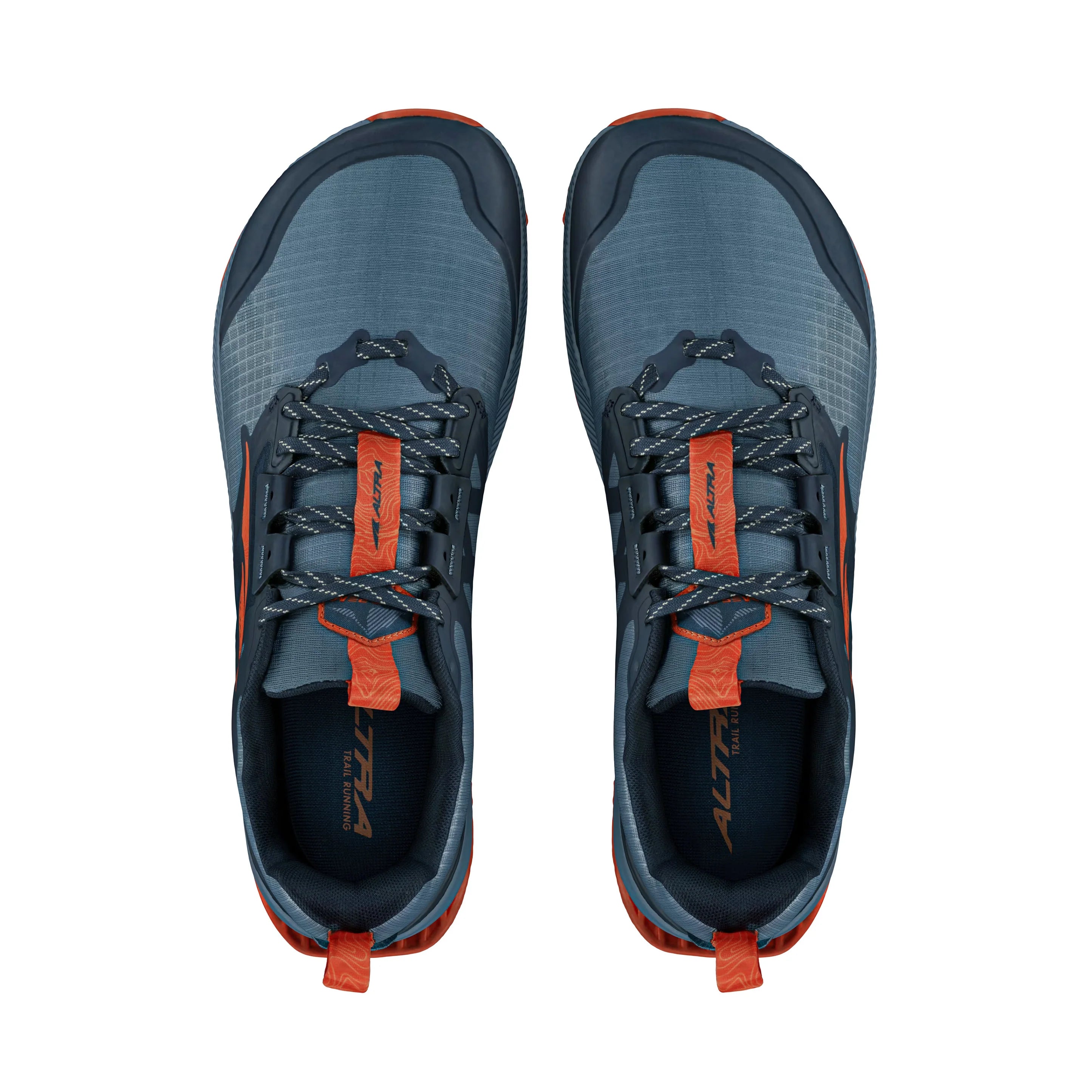 Altra Lone Peak 8 Trail Running Shoes for Men - Lightweight Hiking & Outdoor Adventure Footwear - Blue/Orange Color - Perfect for Trail Running, Hiking & Backpacking