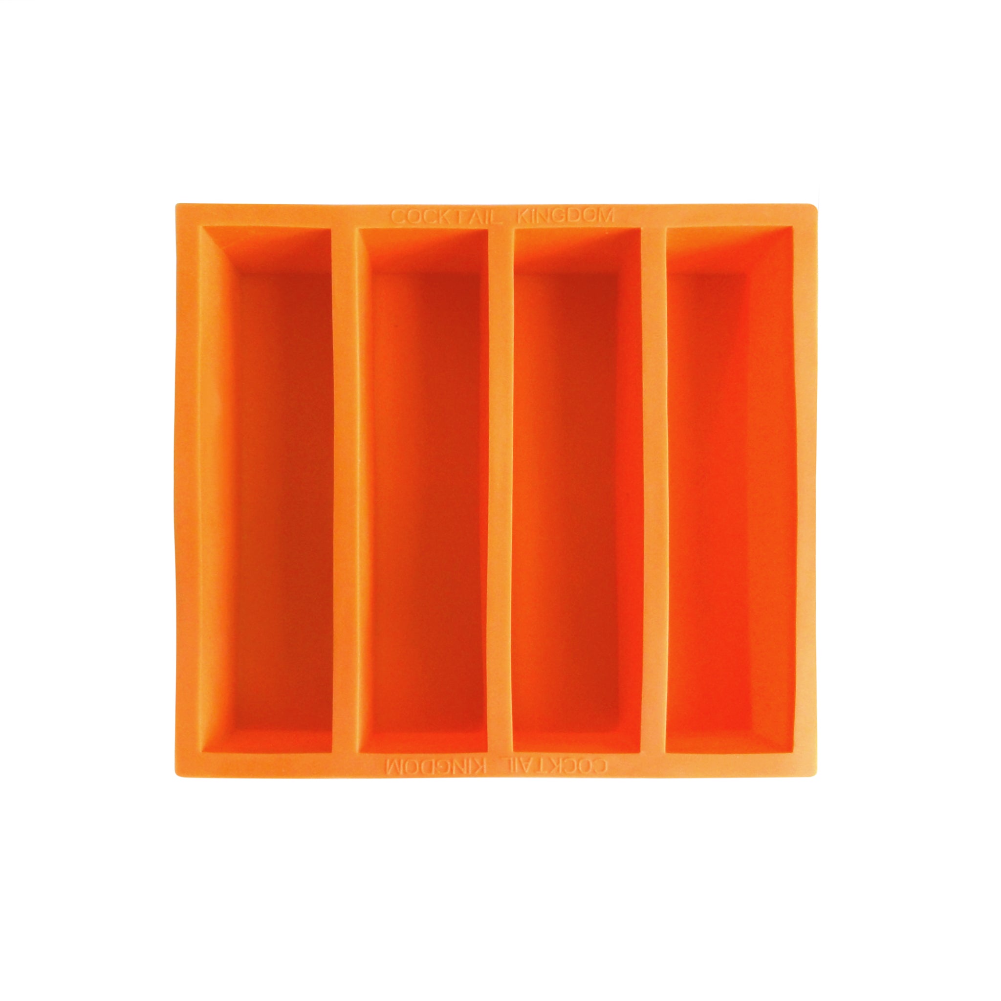 Premium COLLINS ICE MOLD - Food Grade Silicone Ice Cube Tray (Orange) for Cocktails, Whiskey & Cold Drinks - BPA Free, Flexible & Durable Bar Accessory
