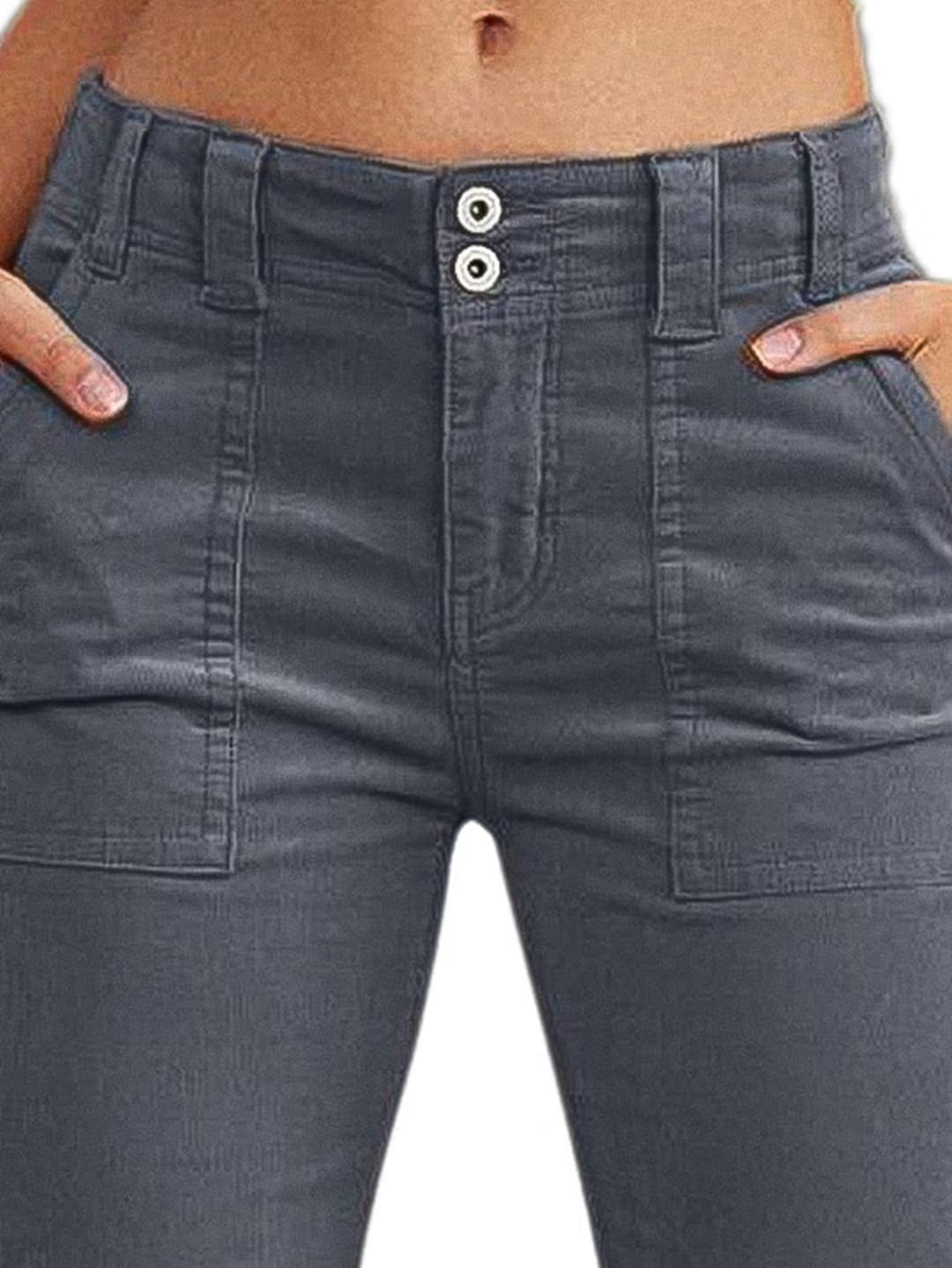Flamingals Women's Wide Leg Corduroy Pants - Mid Waist Flare Straight Leg Trousers for Work, Casual & Workout | Trendy Fall Fashion Pants for Office, Yoga & Everyday Wear