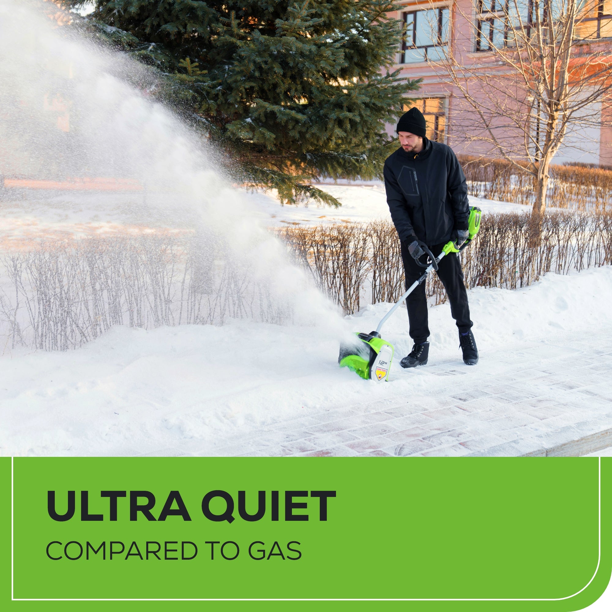 40V 12-Inch Cordless Brushless Snow Shovel (Tool Only) - Lightweight Electric Snow Removal for Driveways, Sidewalks & Deck Cleaning