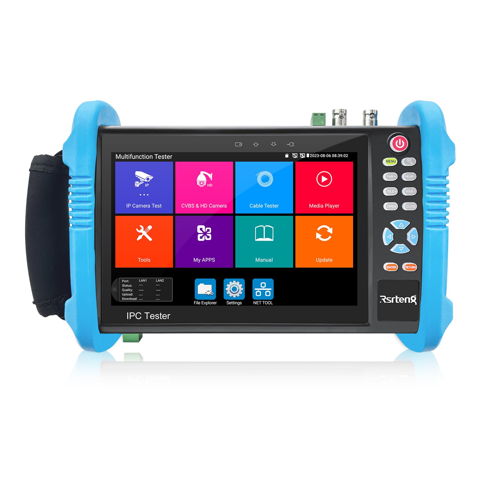8K 32MP 4K 12MP IP Camera Tester - Rsrteng CCTV Tester for ONVIF IP Discovery, WiFi POE Cable Testing, HDMI/VGA Output - Perfect for Security Camera Installation & Network Maintenance (IPC-9800ADH Pro)