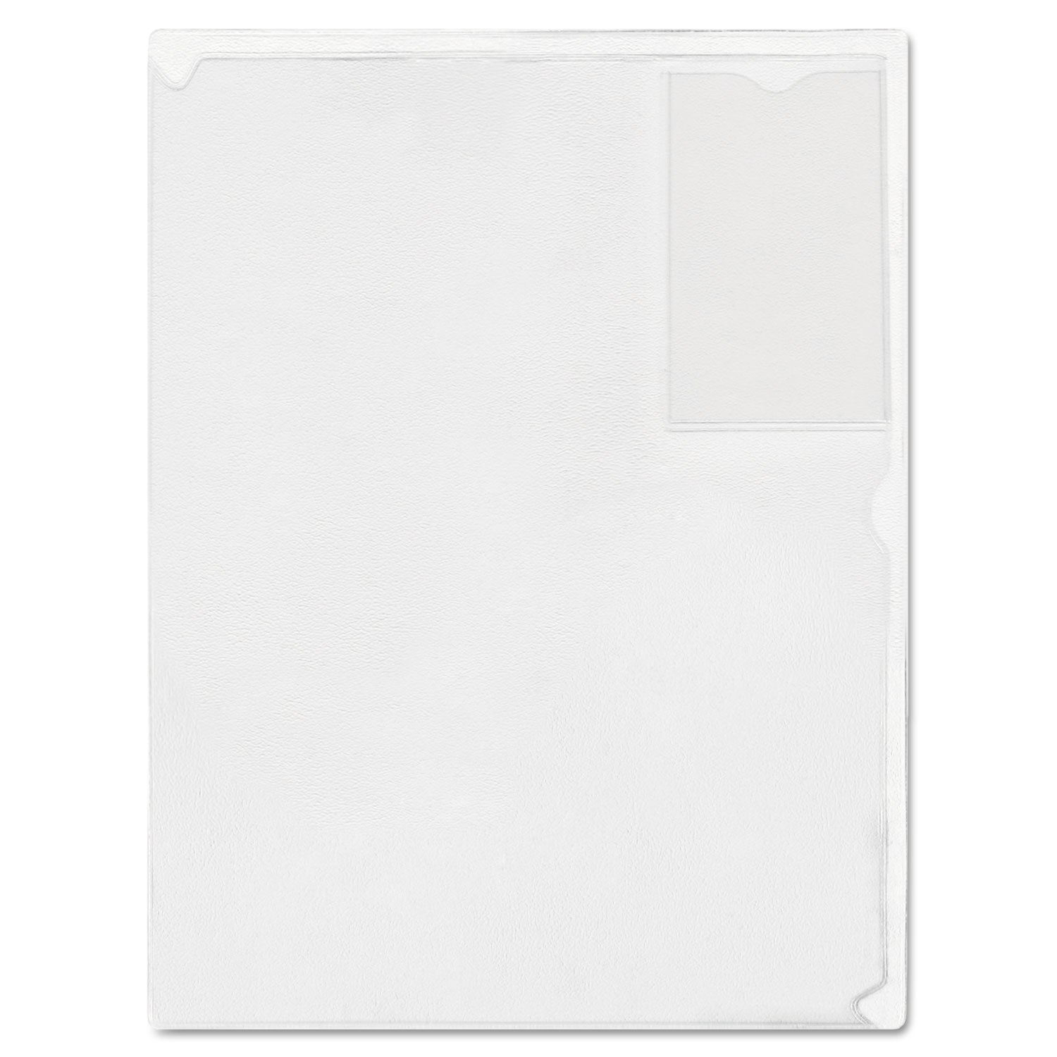 Advantus Clear File Poly Folder with ID Pocket - Letter Size Transparent Plastic Sleeve for Office, School, and Document Organization