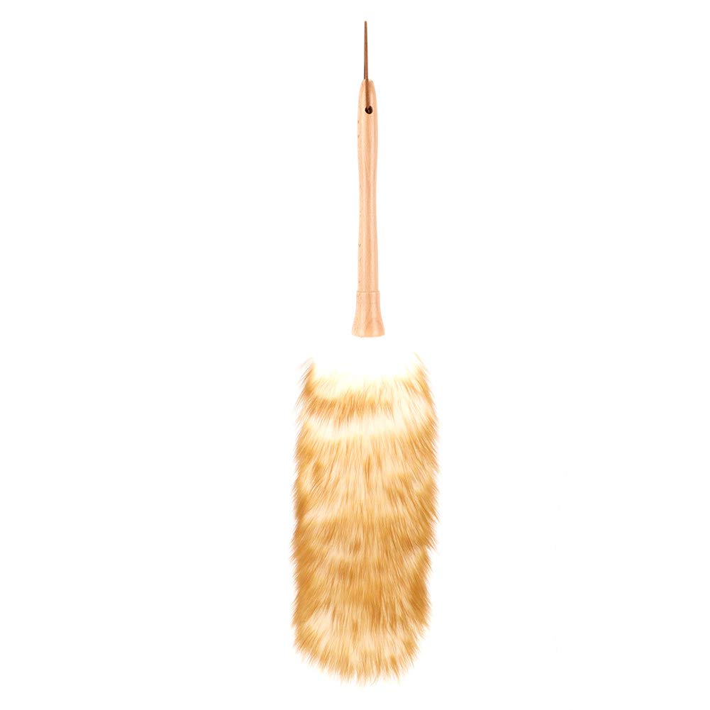 Premium Microfiber Duster Cleaner with Wood Handle - Soft, Reusable & Washable for Dusting Ceilings, Curtains, Blinds, Fans & Hard-to-Reach Areas - Ideal for Home, Office & Car Cleaning
