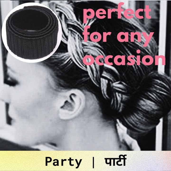 PAARTHO DIY Donut Magic Hair Bun Maker - Easy Hair Styling Tool for Updos, Ponytails & Braids | Perfect for Weddings, Parties & Everyday Hairstyles