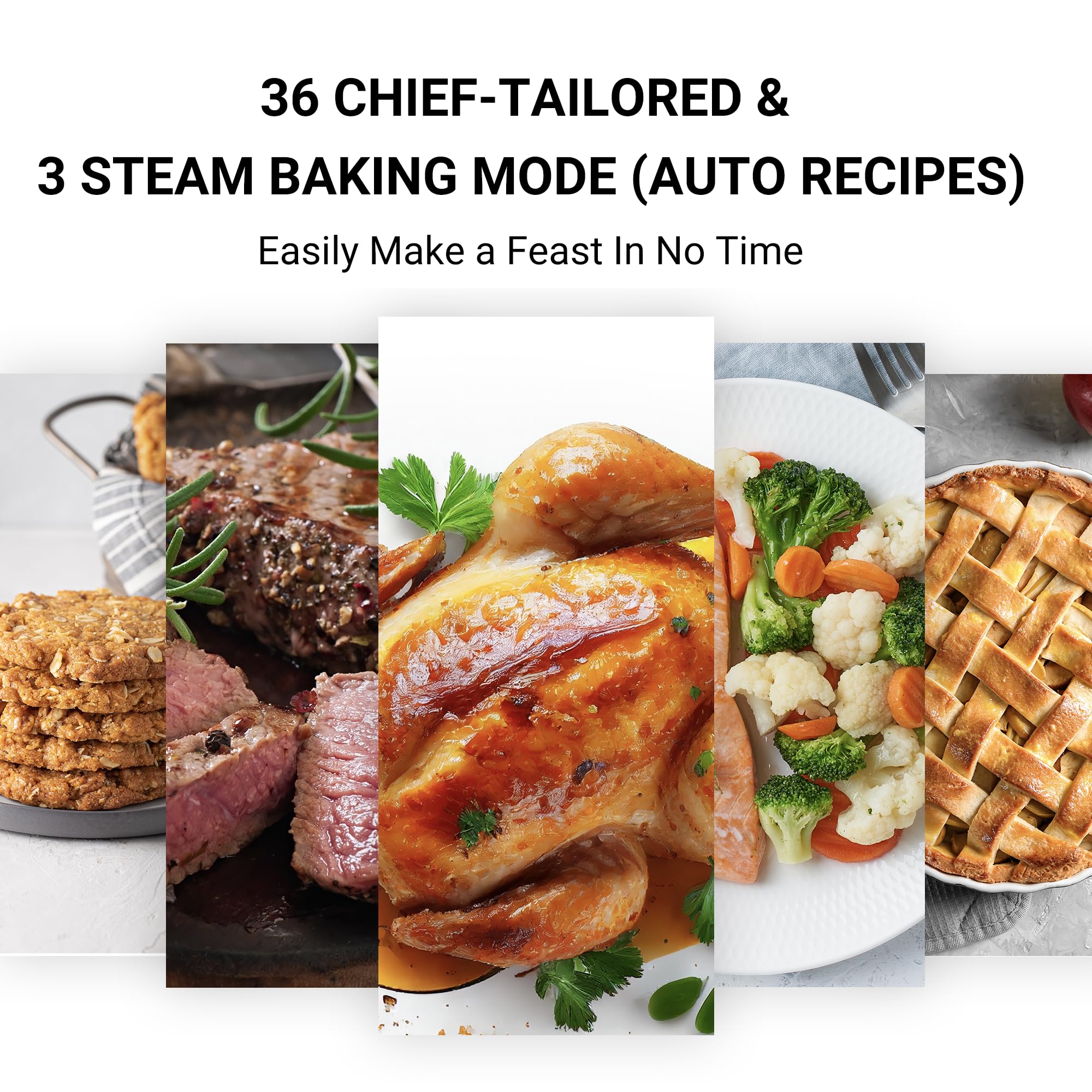 TOSHIBA 6-in-1 Compact Countertop Steam Oven with Convection, Air Fryer, Slow Cooker & Smart App Control - 20L Capacity for Baking, Steaming, Fermenting & More | Perfect for Small Kitchens, Apartments & Healthy Cooking