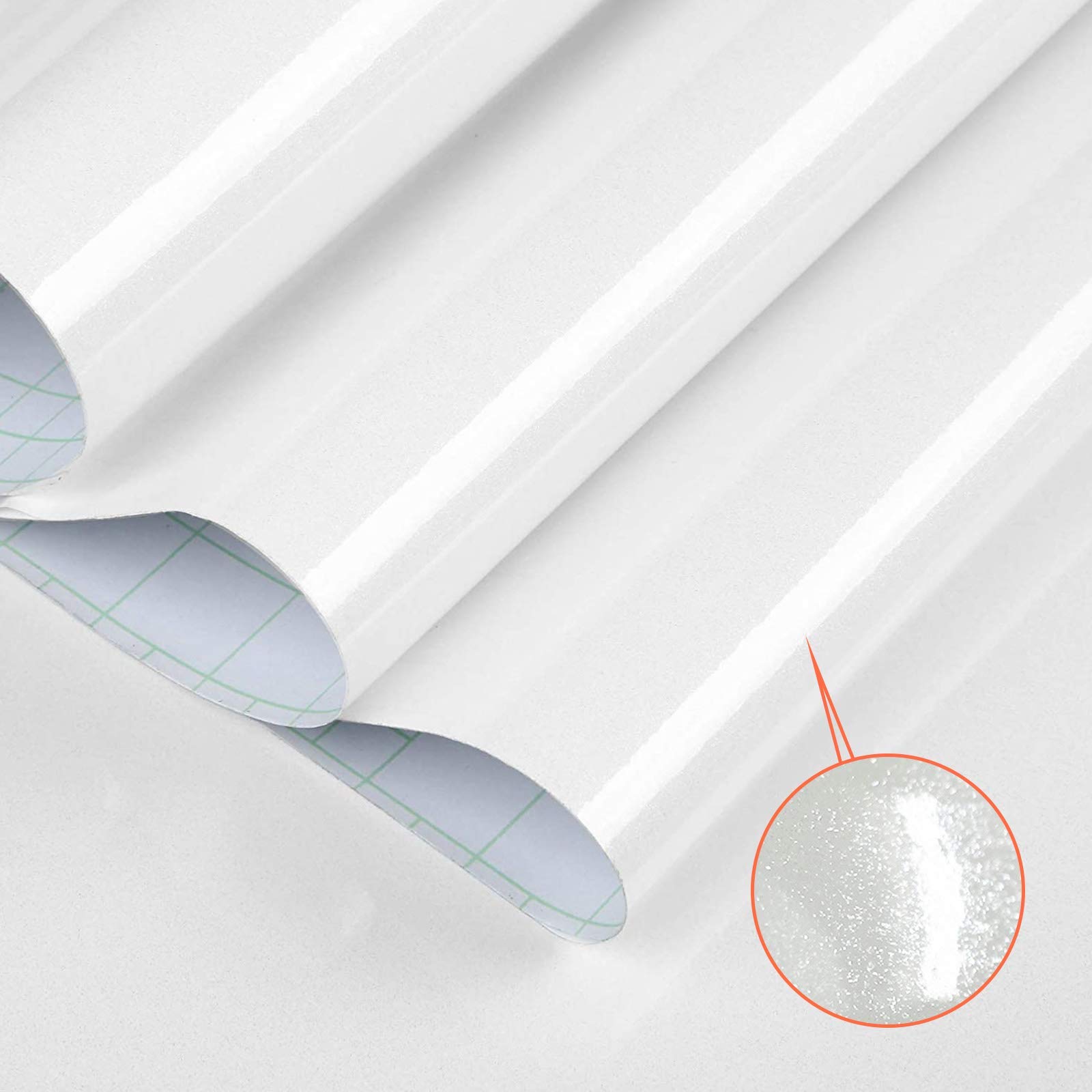 Oxdigi White Glitter Self-Adhesive Contact Paper - 24