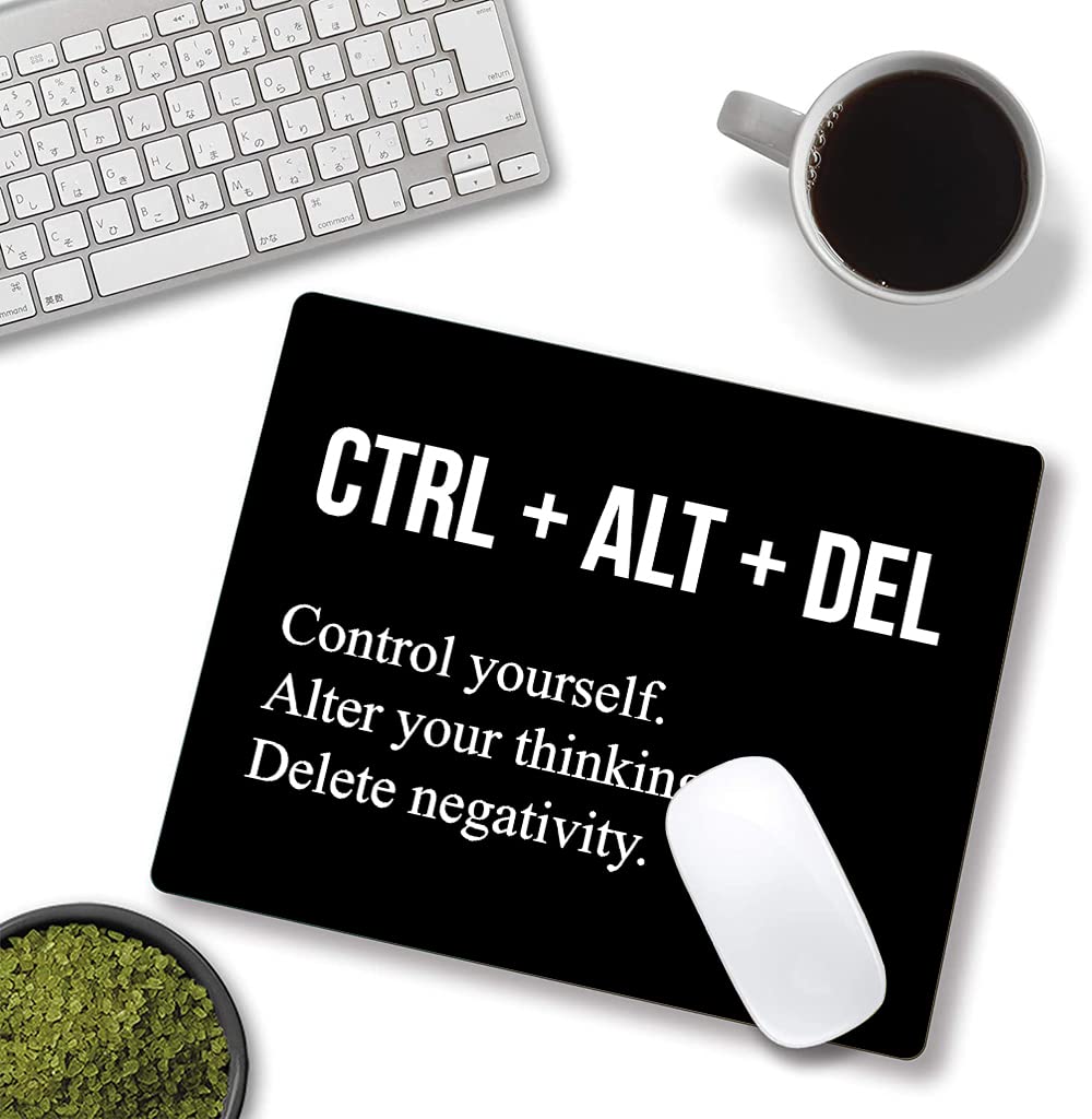 Motivational Mouse Pad with Inspirational Quotes - Non-Slip Rubber Base, Waterproof Square Mouse Mat for Office & Laptop Use - Perfect for Work, Gaming & Home Office Setup