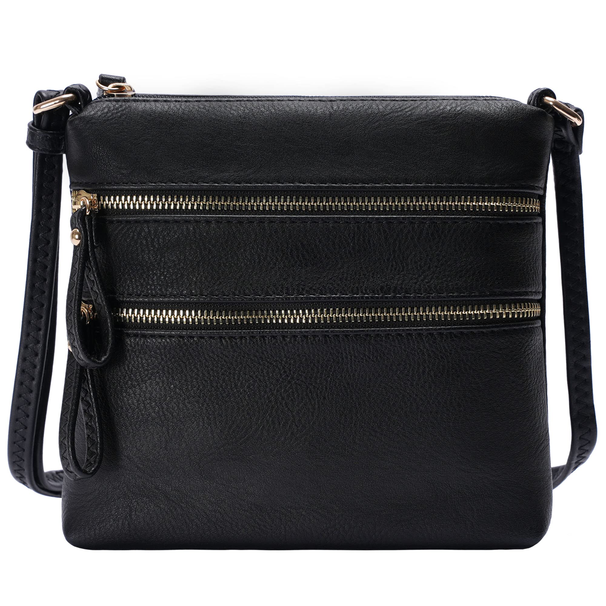 Solene Multi Zipper Pocket Crossbody Bag with Adjustable Strap - Lightweight Travel Purse & Everyday Messenger Bag for Women - Perfect for Work, Shopping & Travel Accessories