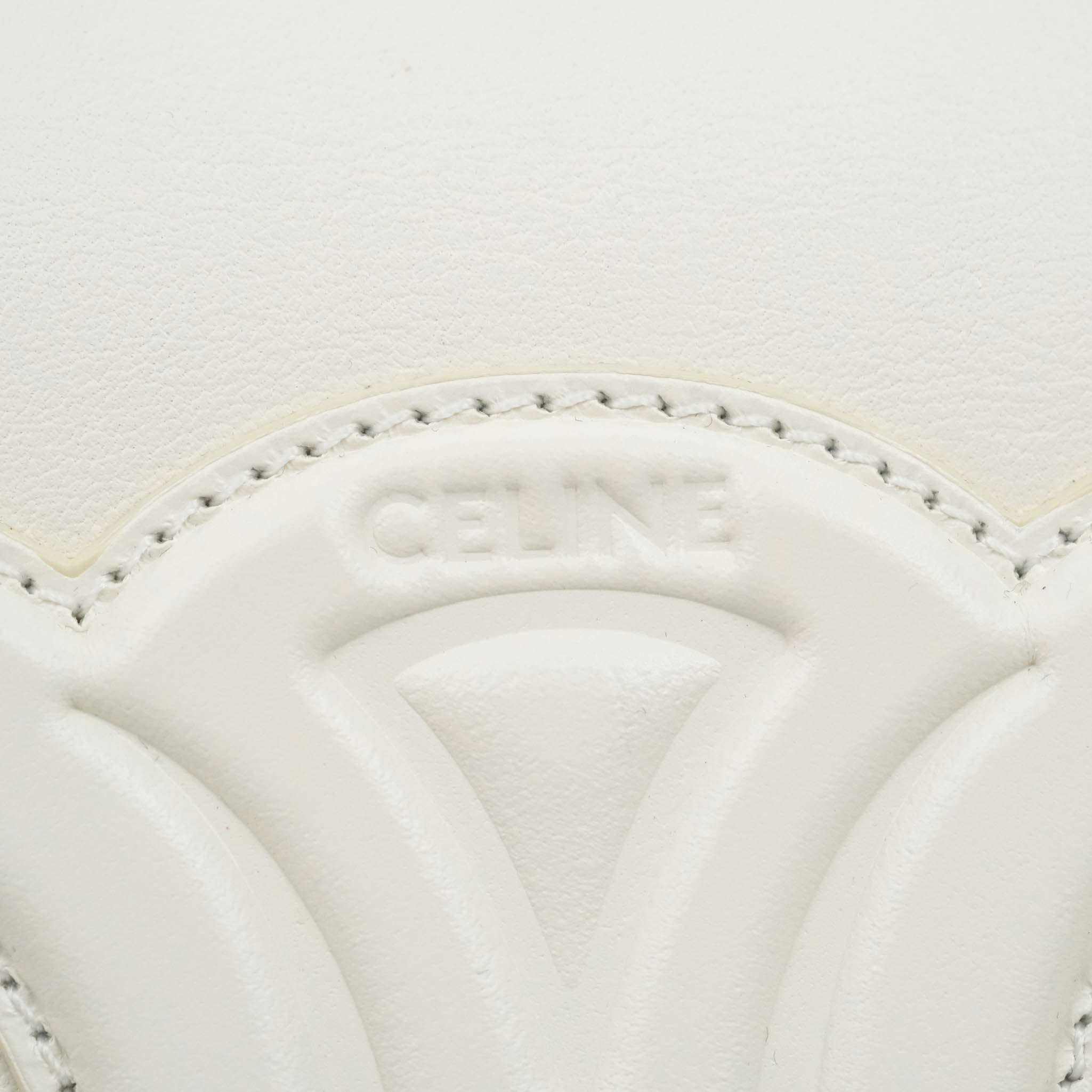 Celine Folco Triomphe Bag in White Smooth Calfskin Leather - Luxury Designer Handbag for Women, Perfect for Work, Travel & Evening Events