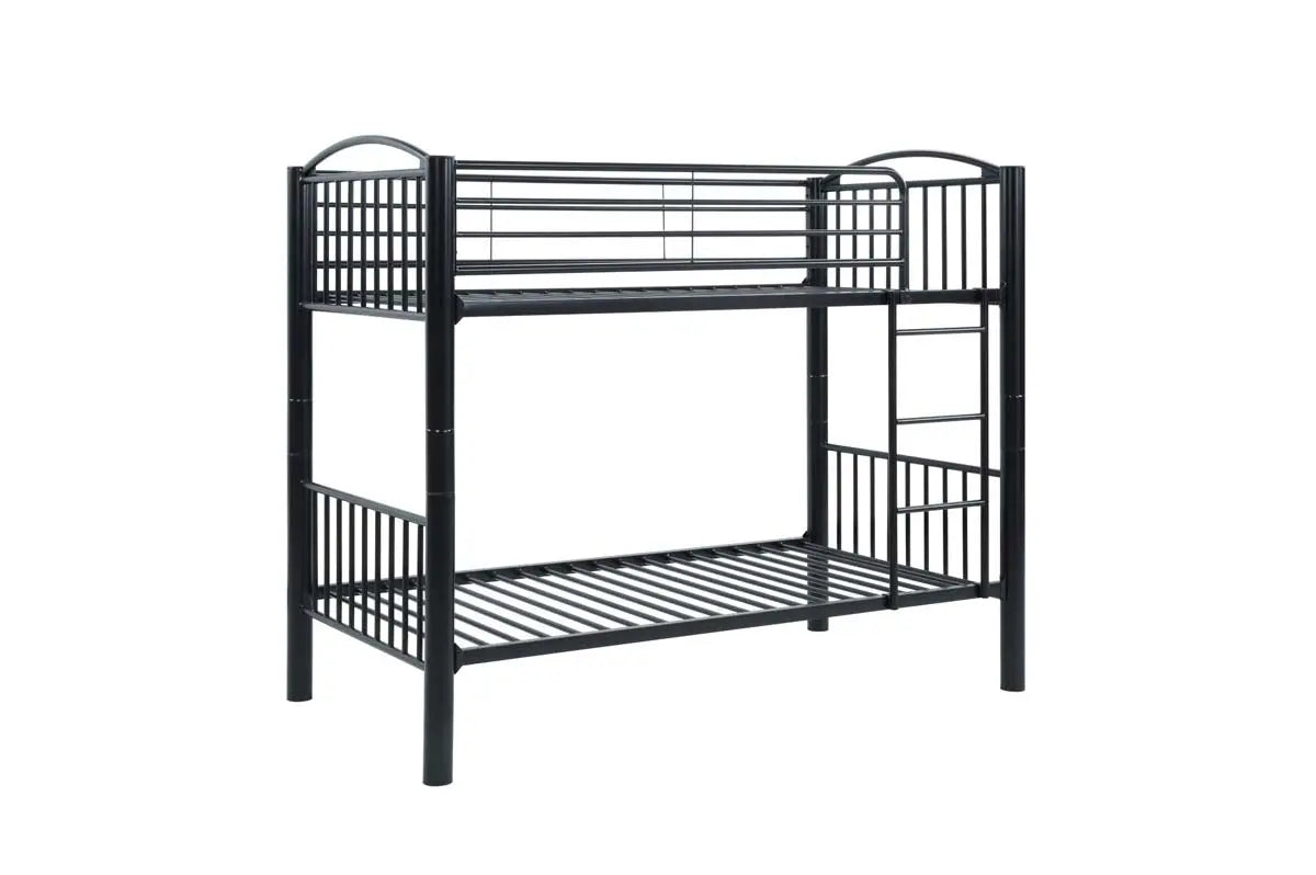 Beckett Twin Over Twin Bunk Bed B2021 - Space-Saving Kids Bunk Bed for Small Rooms, Sleepovers & Shared Bedrooms - Sturdy Wooden Frame with Safety Rails & Ladder