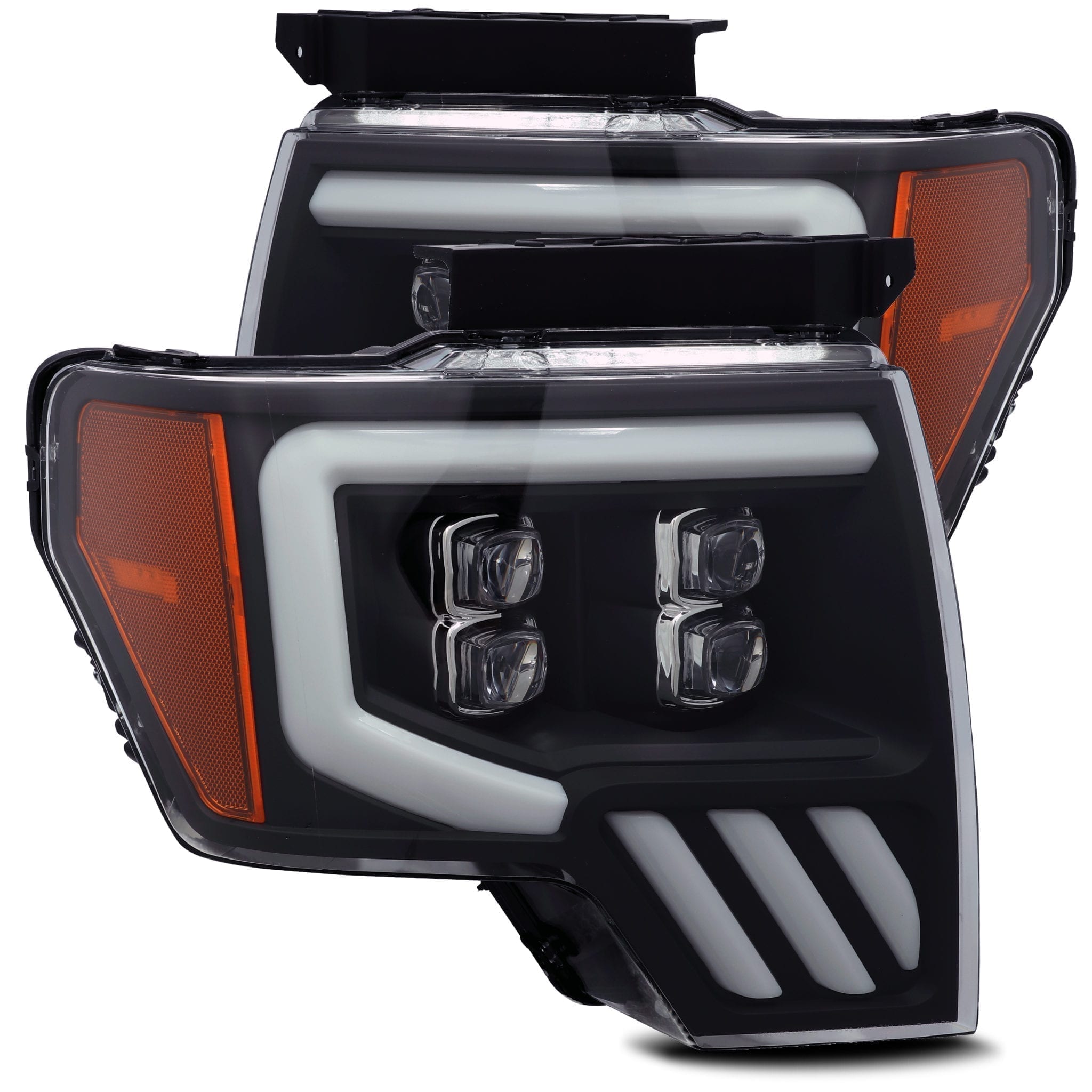 2009-2014 Ford F150 NOVA Series LED Projector Headlights - Black Alpha Rex 880192 - Upgrade Your Truck Lighting for Night Driving & Off-Road Adventures