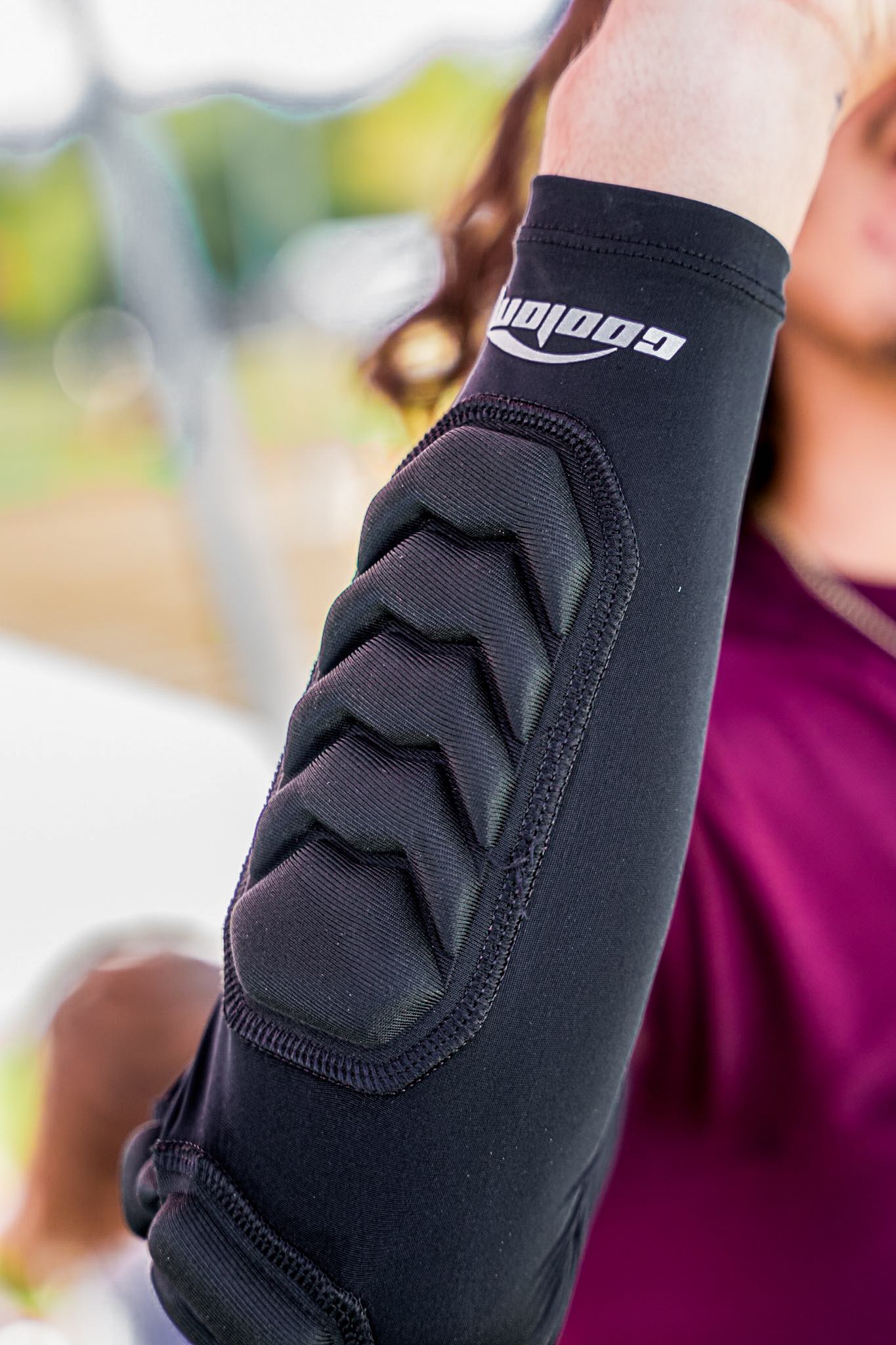 COOLOMG & TS Football Arm Padded Elbow Sleeve for Youth & Adults - Protective Sports Gear for Football, Rugby & Training (Model C01_FT001)