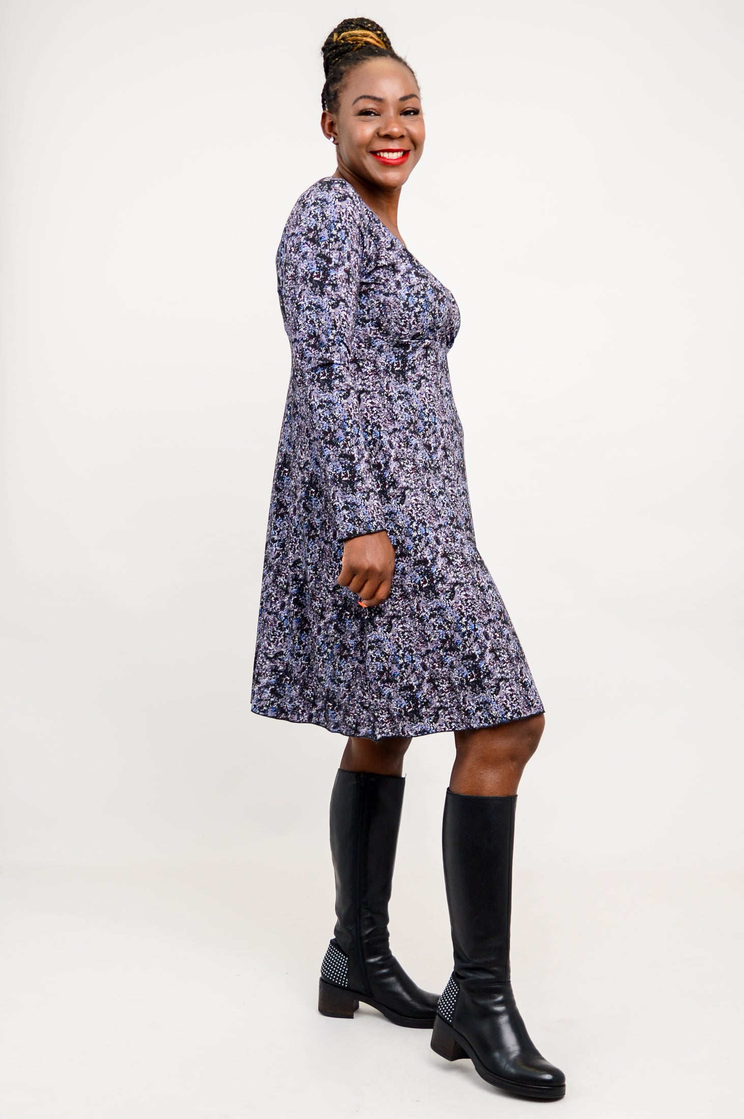 Denver Dress in Blue Space - Eco-Friendly Bamboo Fabric - Perfect for Casual Outings & Summer Vacations