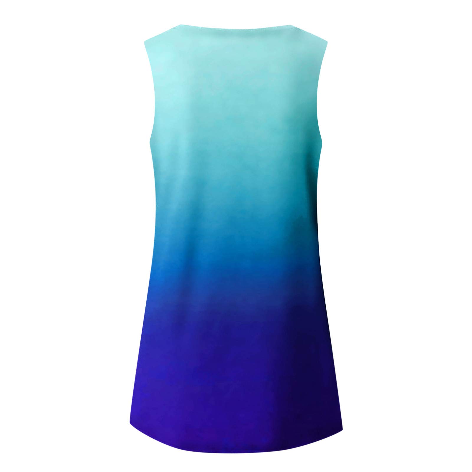 Women's Cotton Halter Tops - V-Neck Loose Casual Blouse with Gradual Print | Summer Beachwear, Music Festivals & Casual Outings