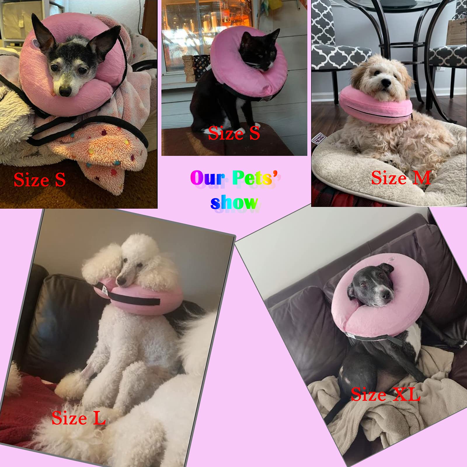 Katoggy Inflatable Dog Collar - Soft Recovery E-Collar for Dogs After Surgery, Adjustable Blow Up Donut Cone for Small Medium Large Dogs & Cats - Post-Surgery Care & Wound Protection at Home