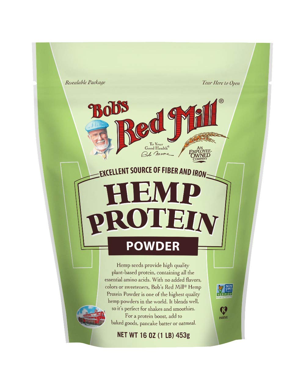Organic Hemp Protein Powder by Bob's Red Mill - 16oz (453g) | Plant-Based Protein for Smoothies, Baking & Post-Workout Recovery | Vegan, Gluten-Free & Non-GMO