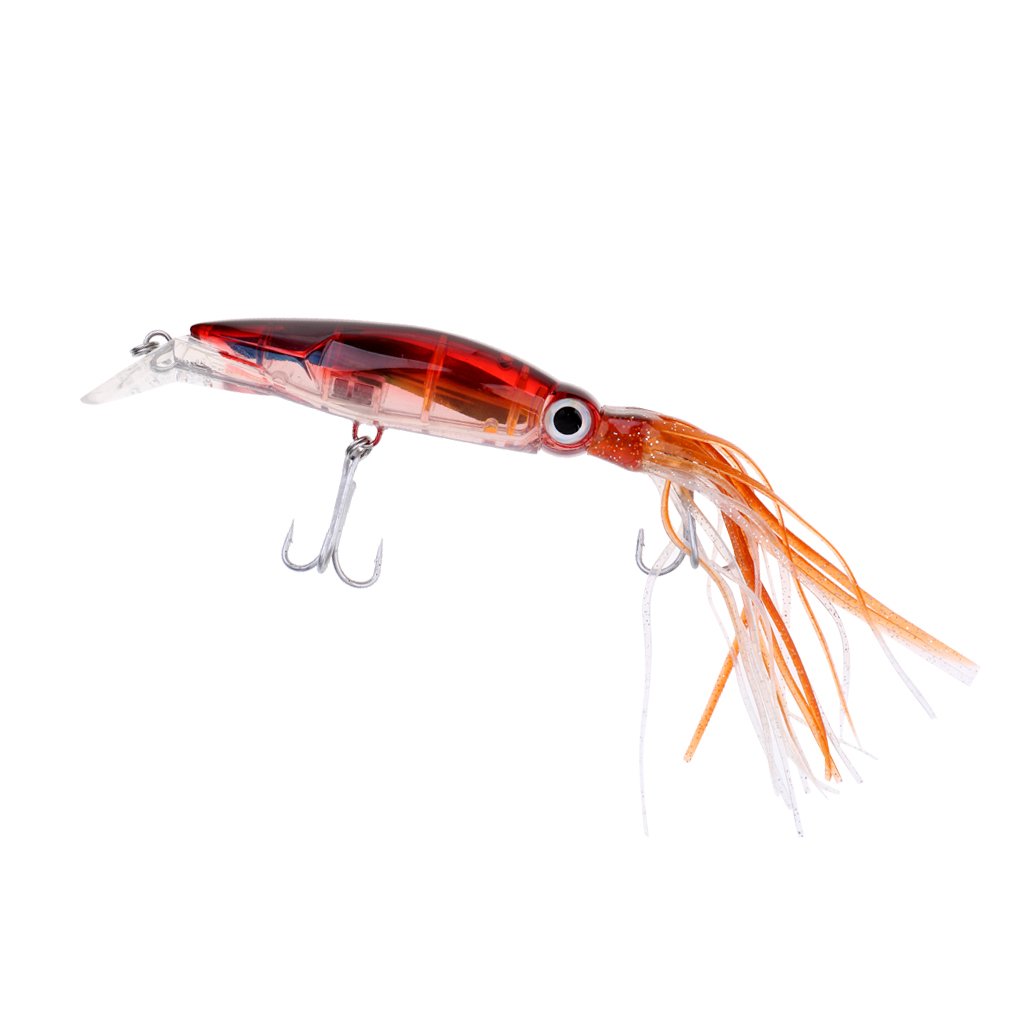 Premium Squid Jig Fishing Lures - 5PCS Brown Saltwater Bait Hooks for Tuna, Marlin & Trolling - Ideal for Deep Sea Fishing & Night Angling Adventures