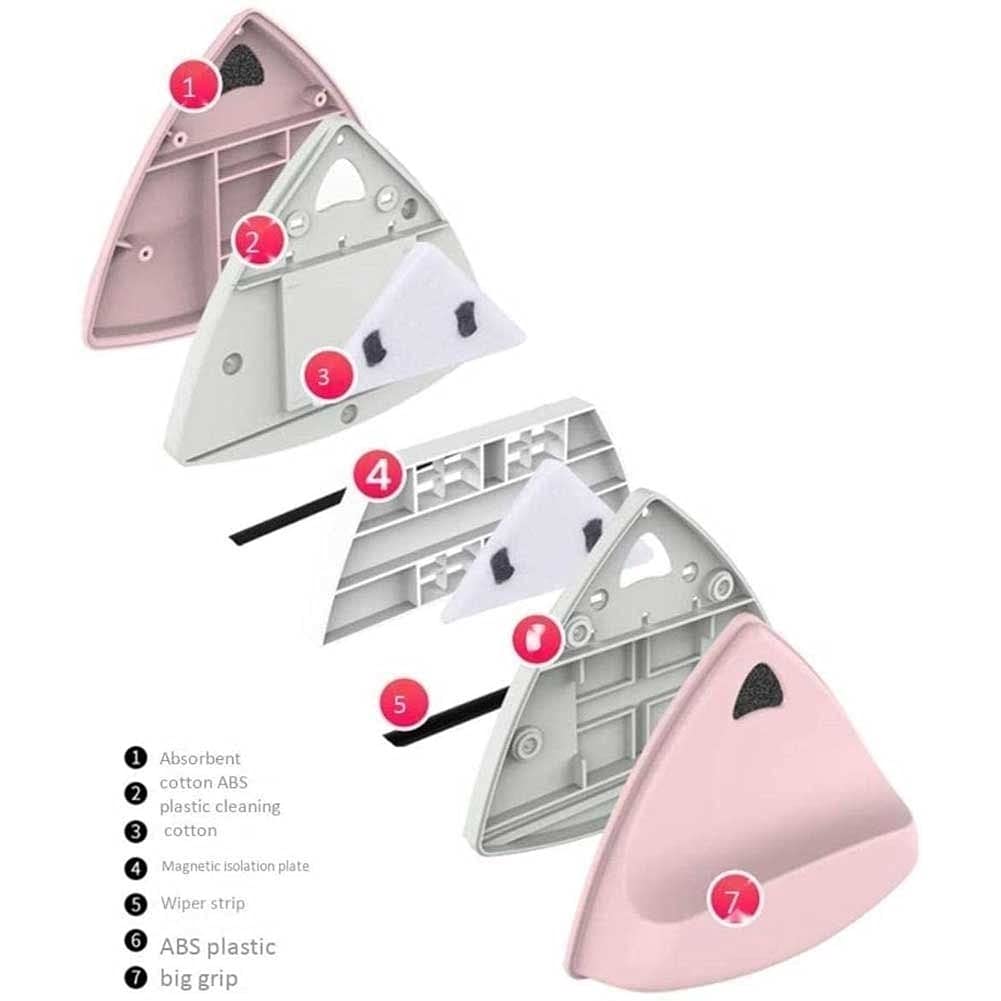 Double-Sided Magnetic Window Cleaner for Glass - 15-24mm | Home & Office Use
