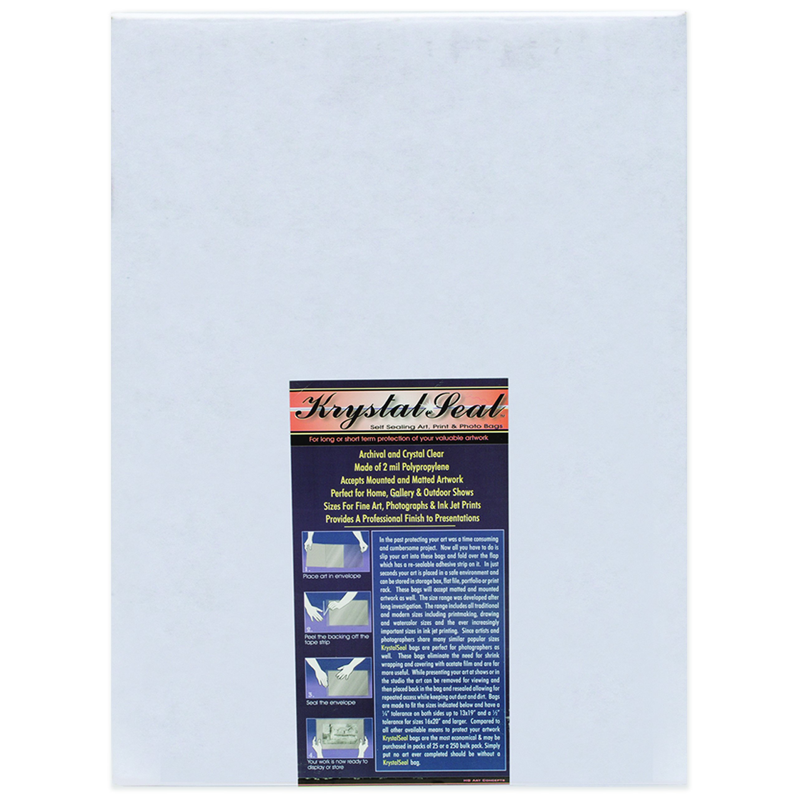 Creative Mark Krystal Seal ATC Art & Photo Storage Bags - 5x7 Inch (Pack of 250) - Archival Polyethylene Sealing Bags for Paintings, Artwork, Photos | Perfect for Artists, Collectors & Photo Preservation