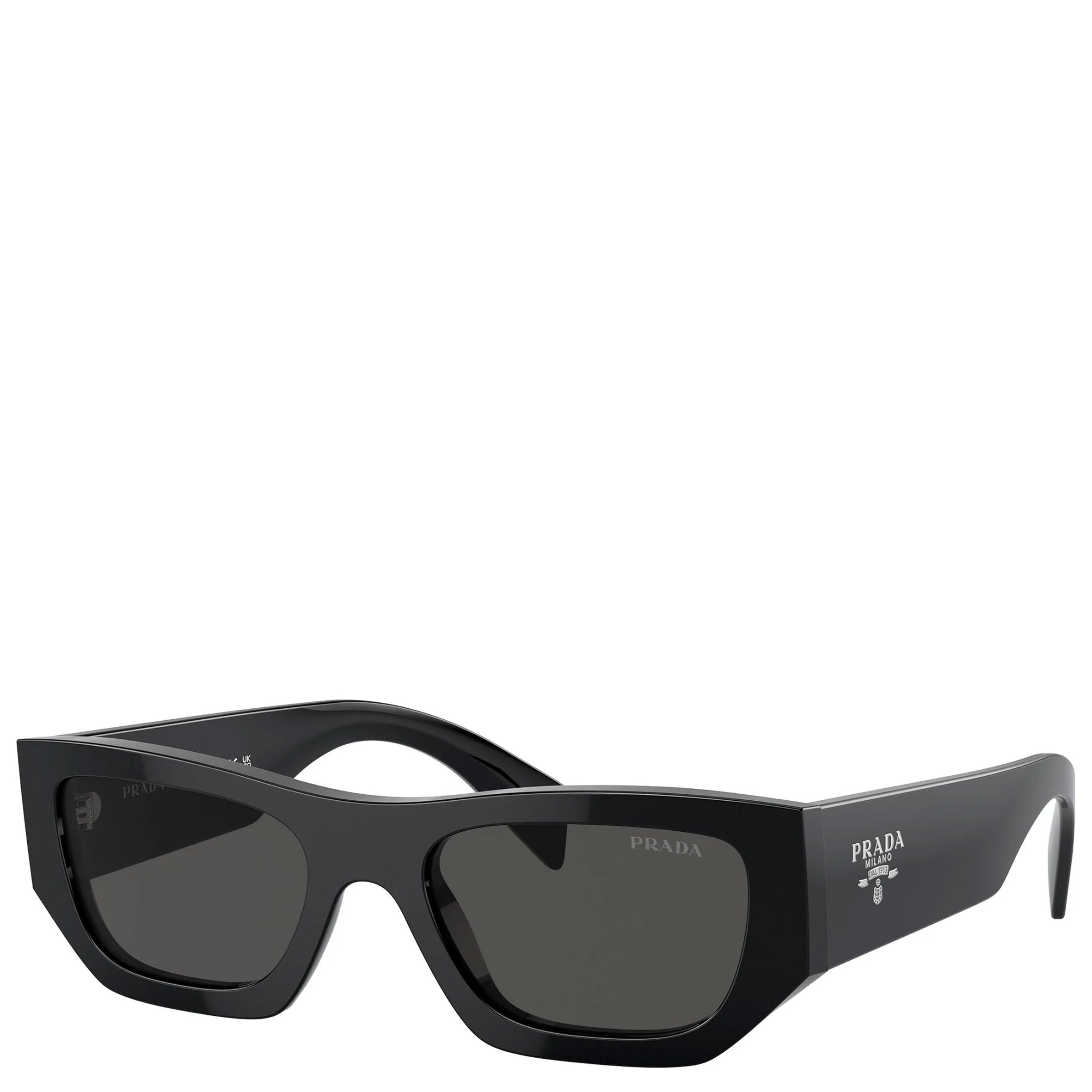 PRADA PRA01S Black Rectangle Sunglasses for Women & Men – Stylish UV Protection Shades for Outdoor, Driving & Fashion