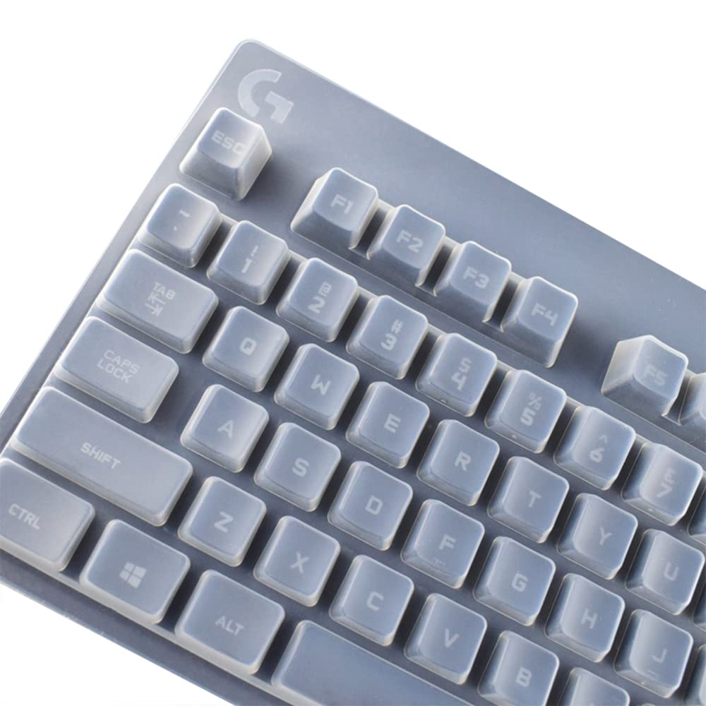 Dust-Proof Silicone Keyboard Cover for Logitech G Pro & G Pro X Shroud Edition - Clear Protective Skin | Perfect for Gaming, Office & Travel Use