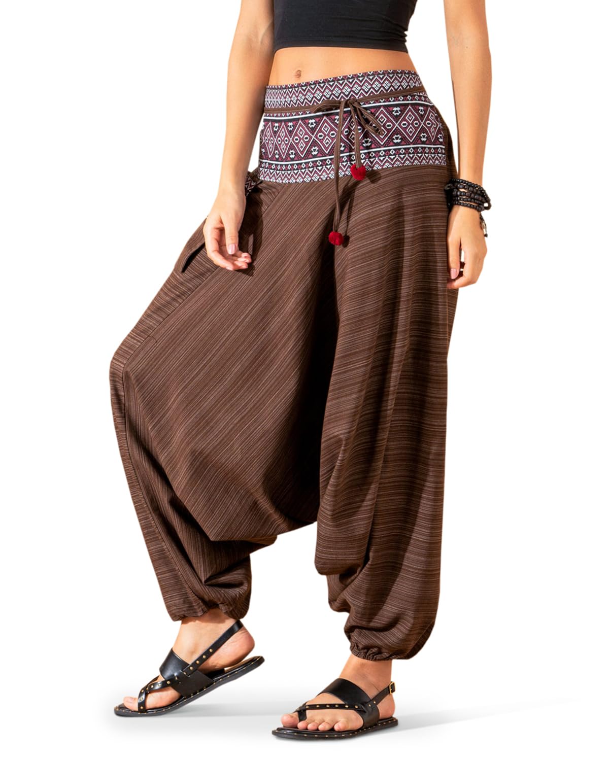 Women's Rave Palazzo Pants - Comfy Dance Yoga Lounge Pants with Boho Style for Festival, Yoga, Meditation & Home Wear