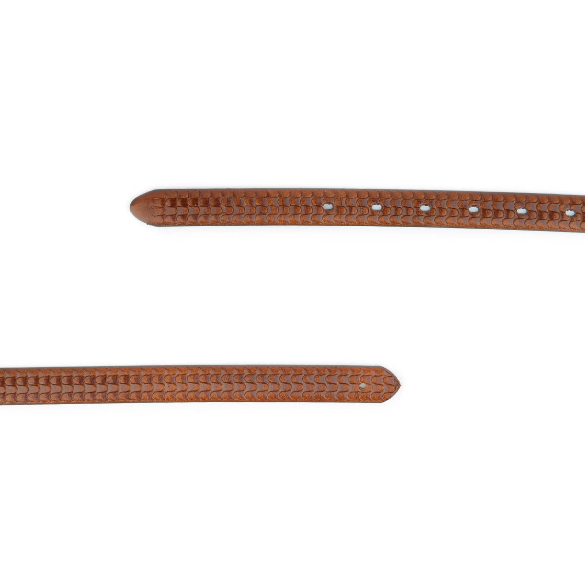 Genuine Leather Replacement Belt Strap for Montblanc Women's Watch - Thin Cognac Embossed Buckle Band - Perfect for Dress Watches, Office Wear & Formal Occasions