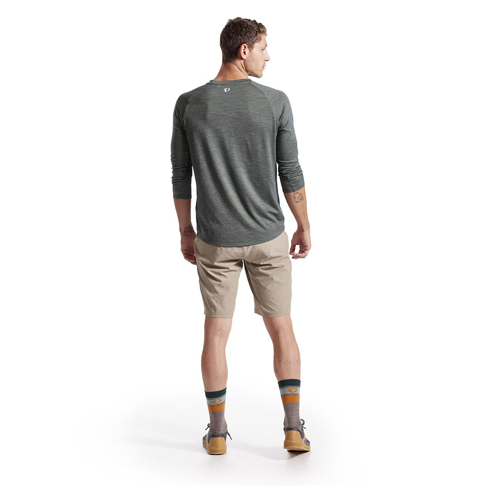 Men's Canyon Merino Wool 3/4 Sleeve Jersey Shirt - Lightweight & Breathable for Hiking, Travel & Outdoor Adventures