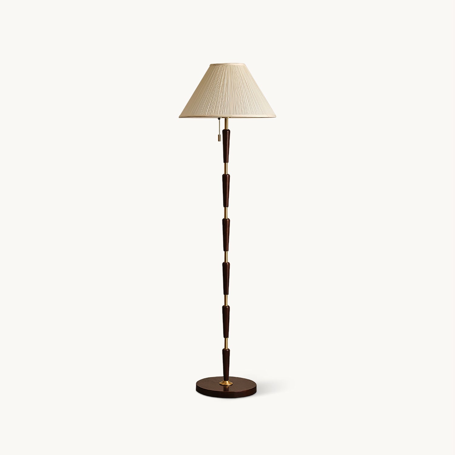 Modern Bamboo Knot Floor Lamp - Handcrafted Natural Wood Standing Light for Living Room, Bedroom & Office - Warm Ambient Lighting for Home Decor & Relaxation