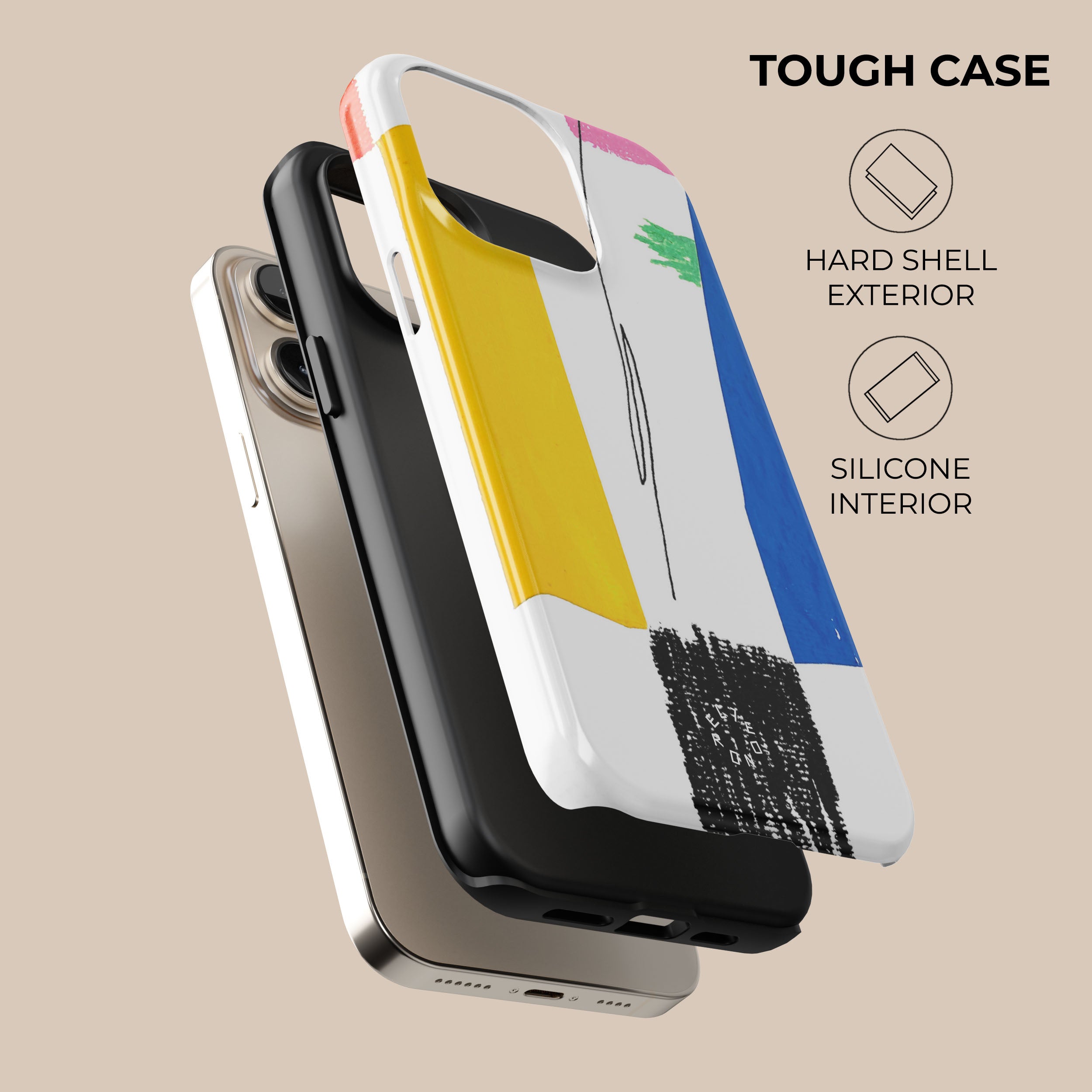 Vibrant Colorful Phone Case - Shockproof & Slim Protective Cover for iPhone & Samsung - Perfect for Everyday Use, Travel & Outdoor Activities
