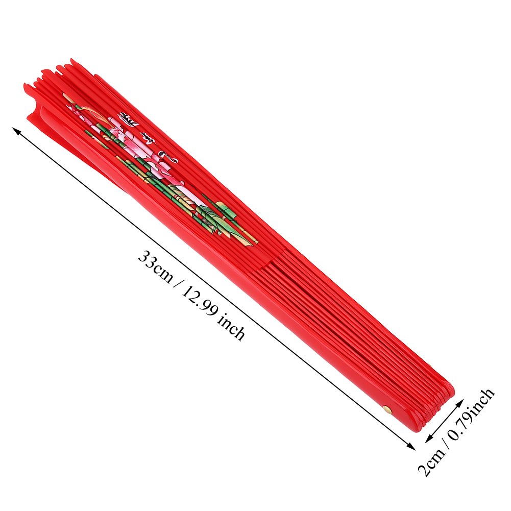 Traditional Chinese Tai Chi Fan - Bamboo Kung Fu Martial Arts Silk Fan for Wushu Dance Practice & Training (Red) | Perfect for Tai Chi, Martial Arts, Meditation & Cultural Performances