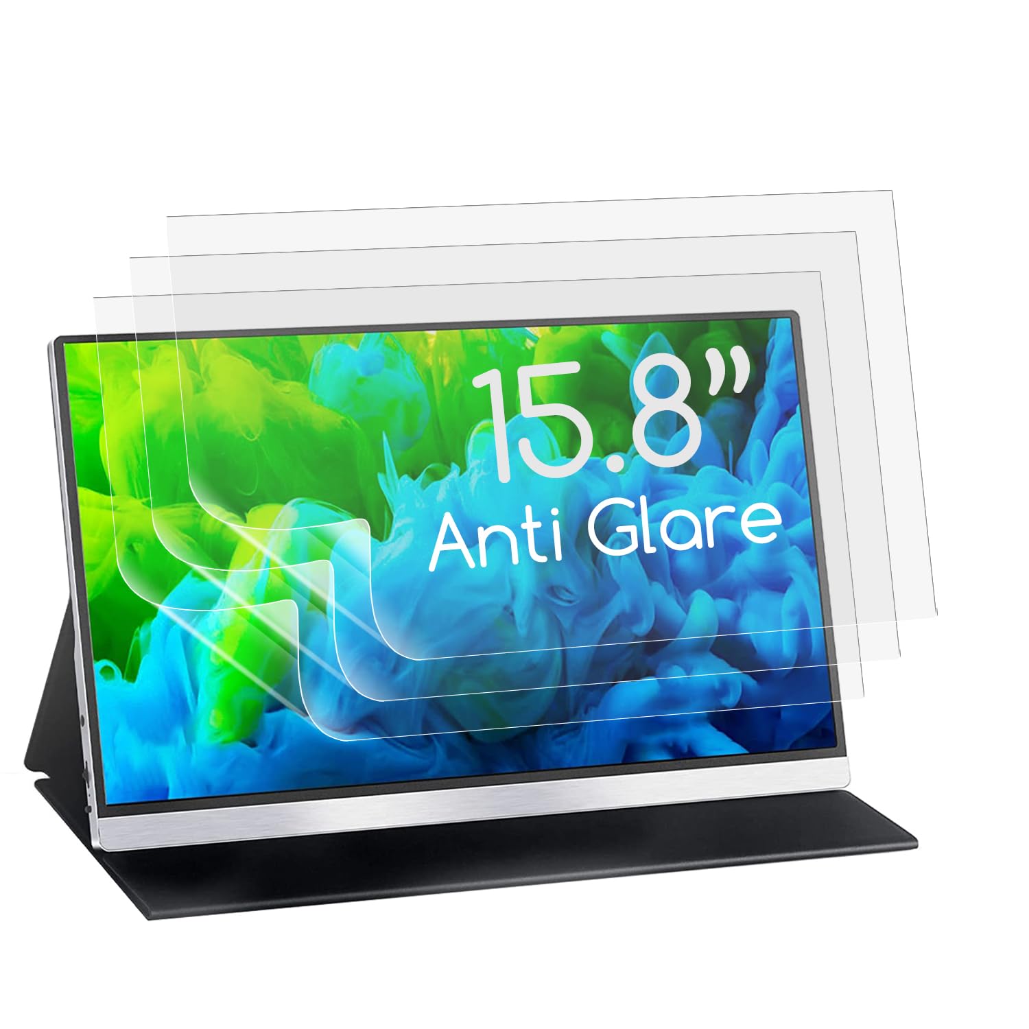 KEANBOLL 3-Pack 15.8 Inch Anti-Glare Screen Protector for Portable Monitors - Compatible with MNN, KYY, ARZOPA, InnoView, Lepow, ZSCMALLS, Newsoul, ASUS, QQH 15.8