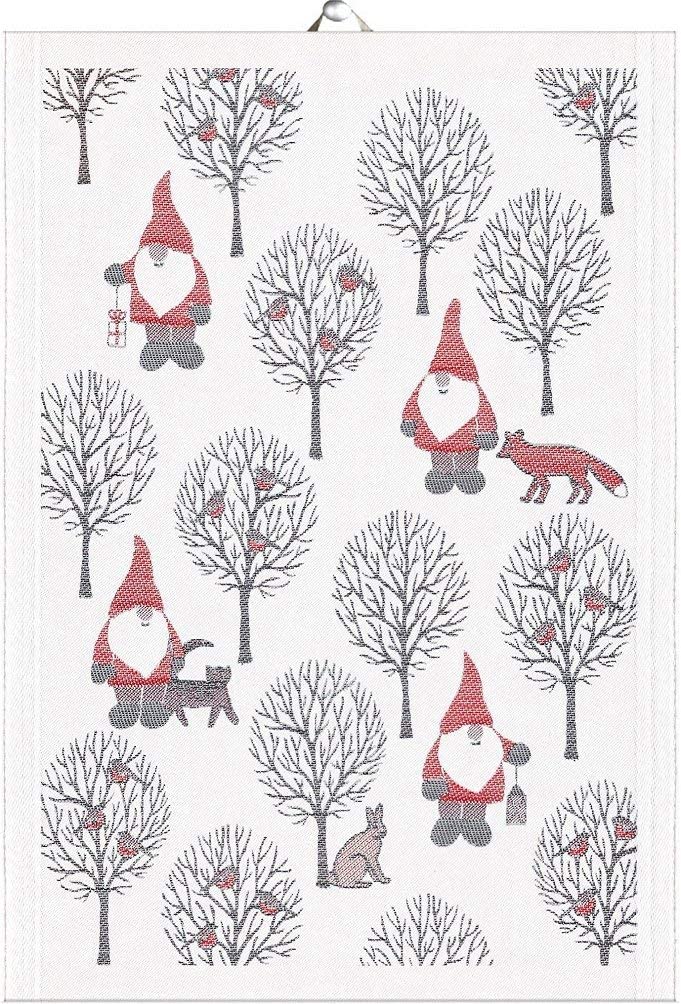 Ekelund Weavers Tomteliv Organic Cotton Towel 35 x 50 cm - Soft & Absorbent for Kitchen, Bathroom & Spa Use