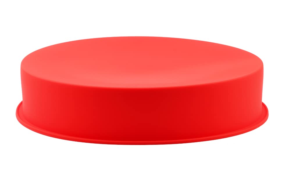 10 Inch Round Cake Pans Set of 2 - Nonstick Silicone Baking Molds for Layer Cakes, Cheesecake, Chocolate Cake & Rainbow Cake | Perfect for Birthday Parties, Wedding Cakes & Home Baking