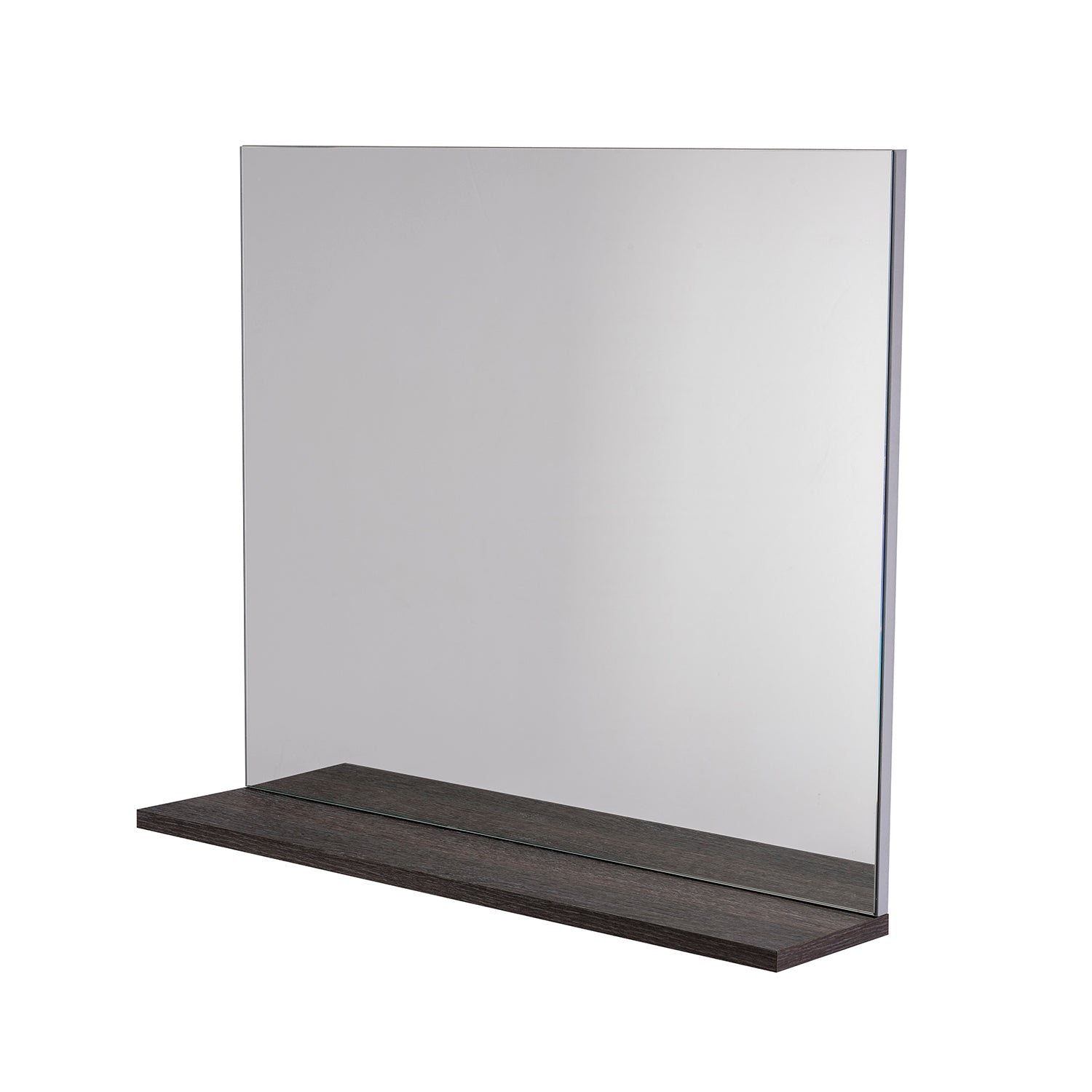 DAX OHANA Collection Wooden Wall Mirror Shelf - Rustic Bathroom & Bedroom Decor for Home Organization