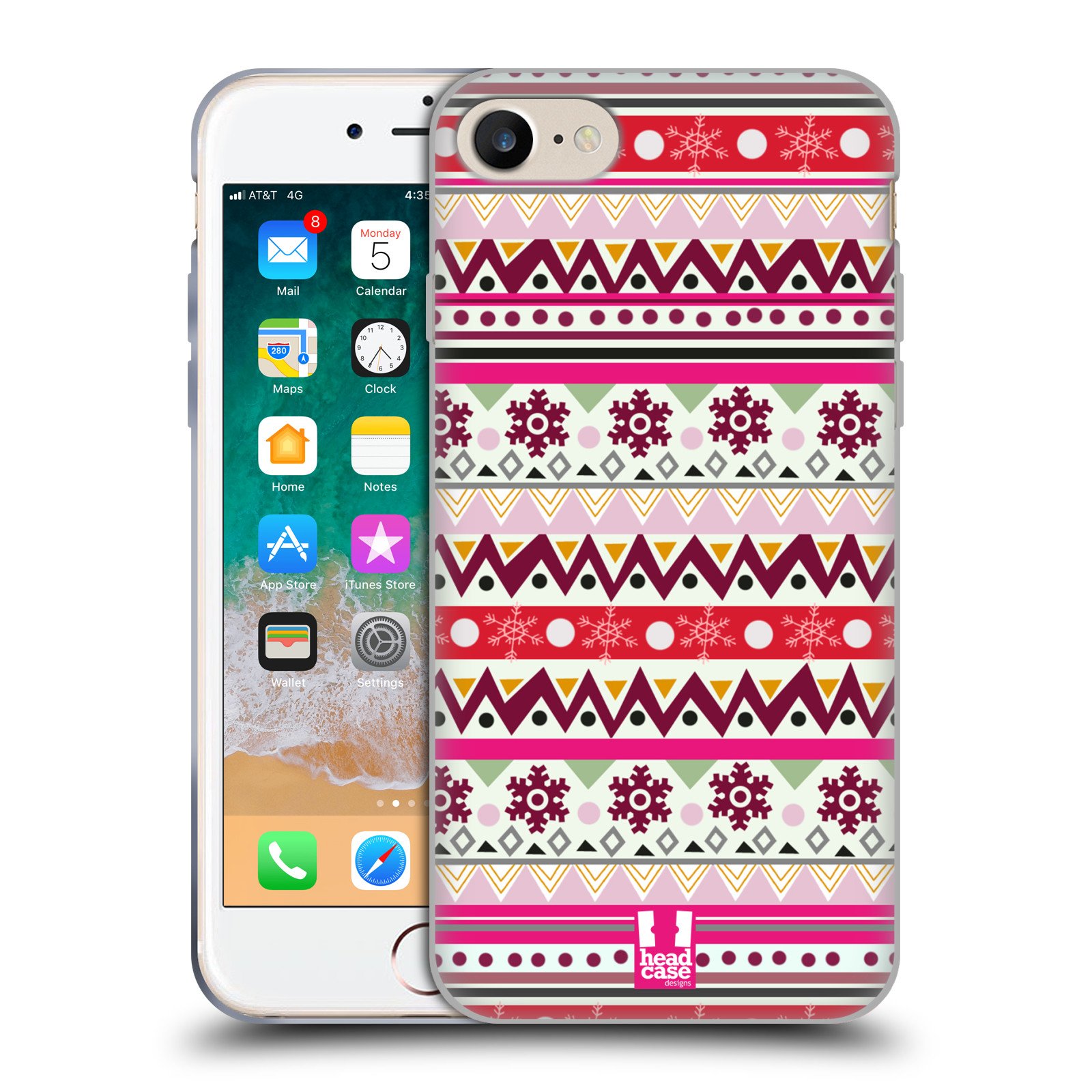 Aztec Hippie Christmas Soft Gel Phone Case Compatible with Apple iPhone 7/8/SE 2020 & 2022 - Festive Protective Cover for Holiday Gifts & Everyday Use