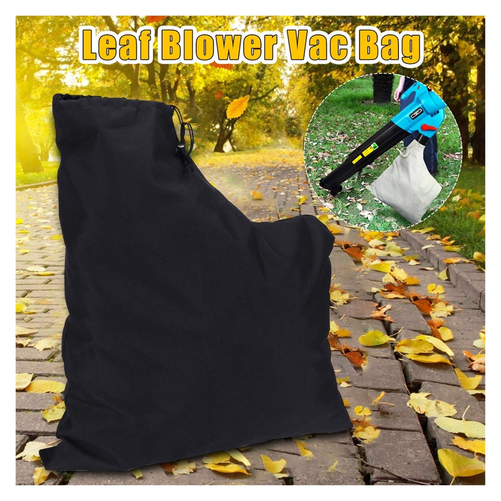 Vacuum Storage Bags with Zipper - Heavy Duty Polyester Leaf Blower Dust Collection Bags for Lawn Shredder & Yard Waste - Space Saving Storage Solution for Seasonal Clothes, Blankets & Home Organization